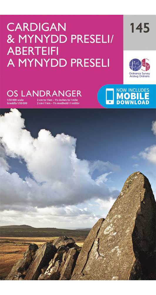 Ordnance Survey Cardigan & Mynydd Preseli   Landranger 145 Map