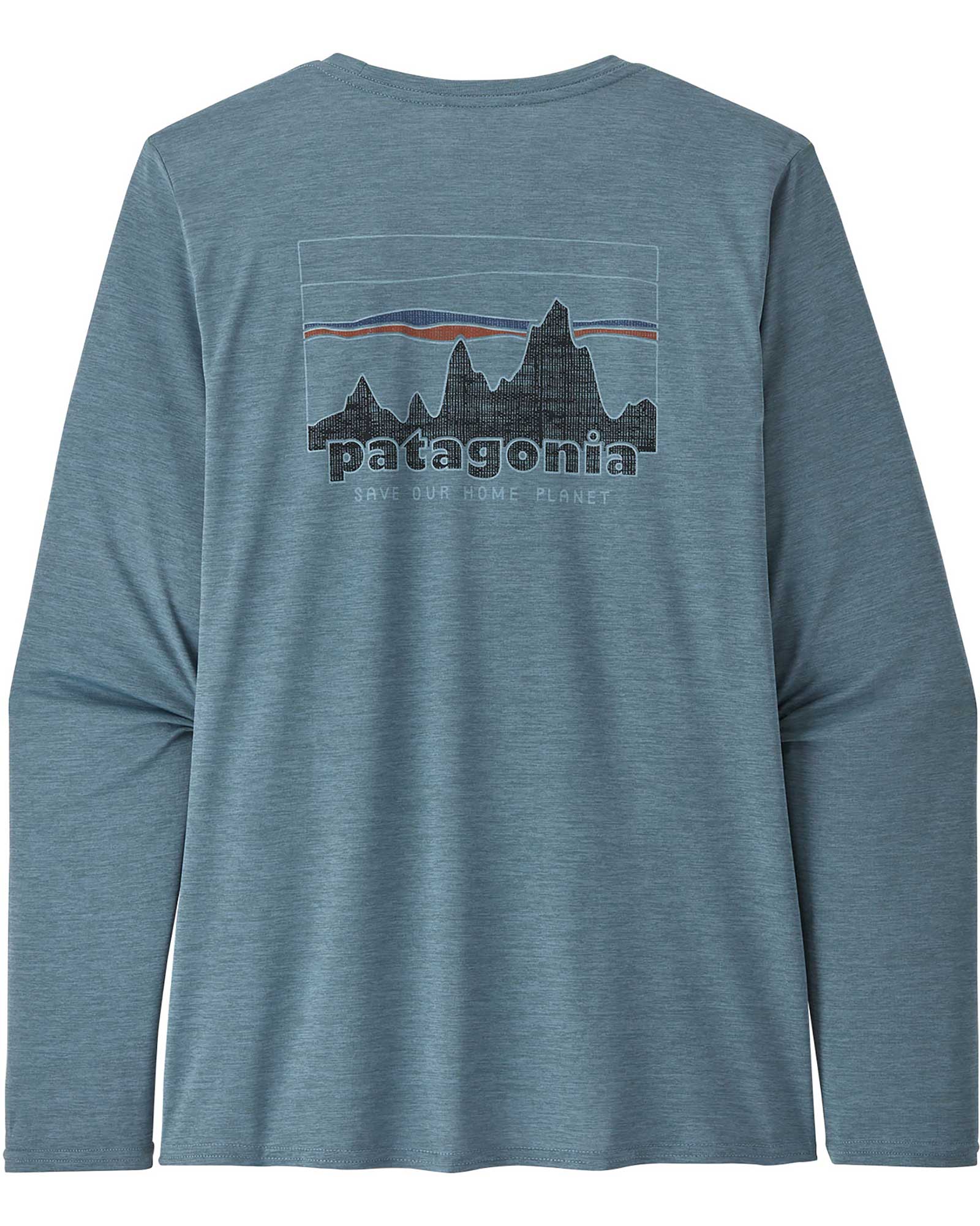 Patagonia Long Sleeve Capilene Cool Daily Graphic Women’s T Shirt - 73 Skyline/Plume Grey M