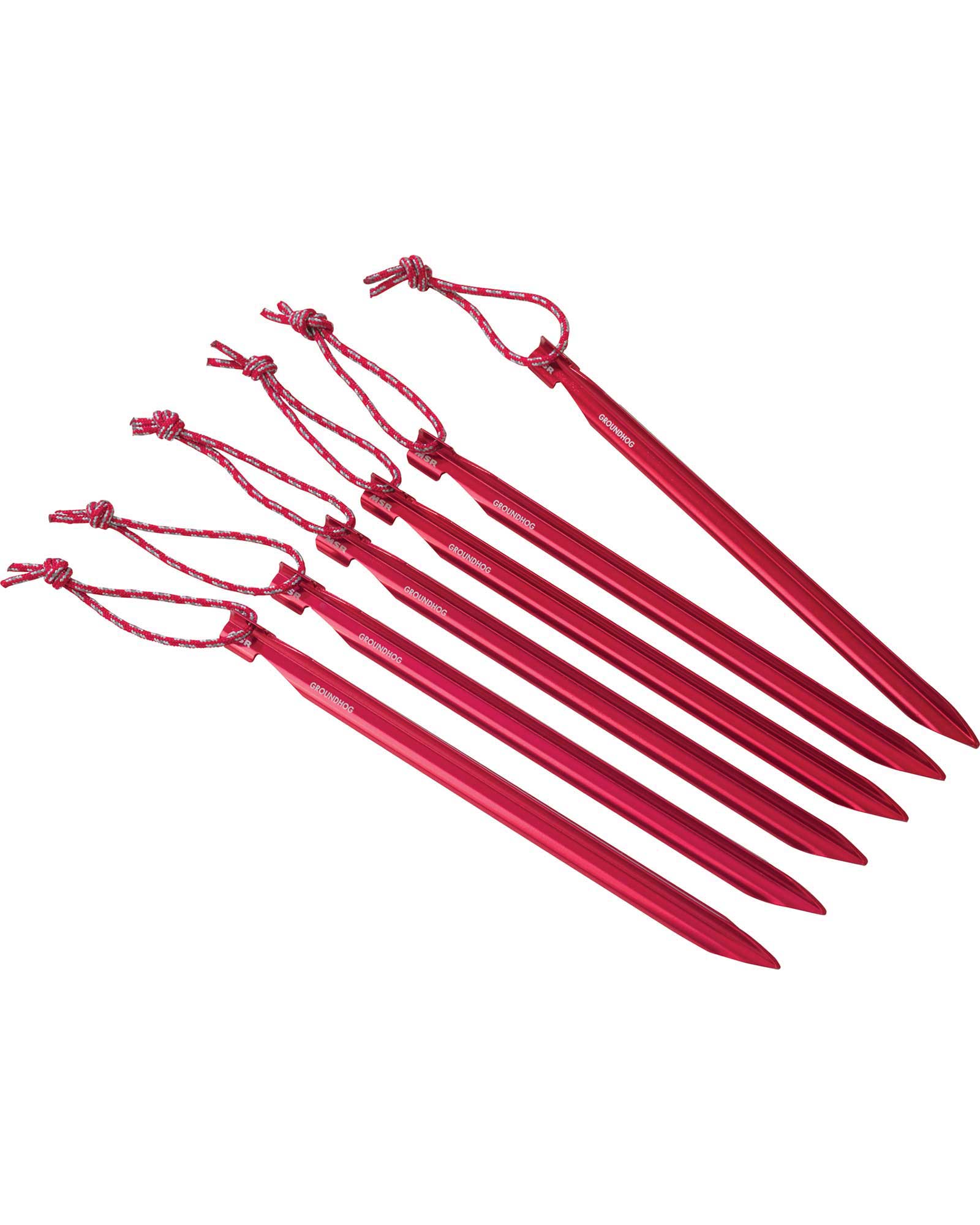 MSR Groundhog Tent Stakes   6pk - Red