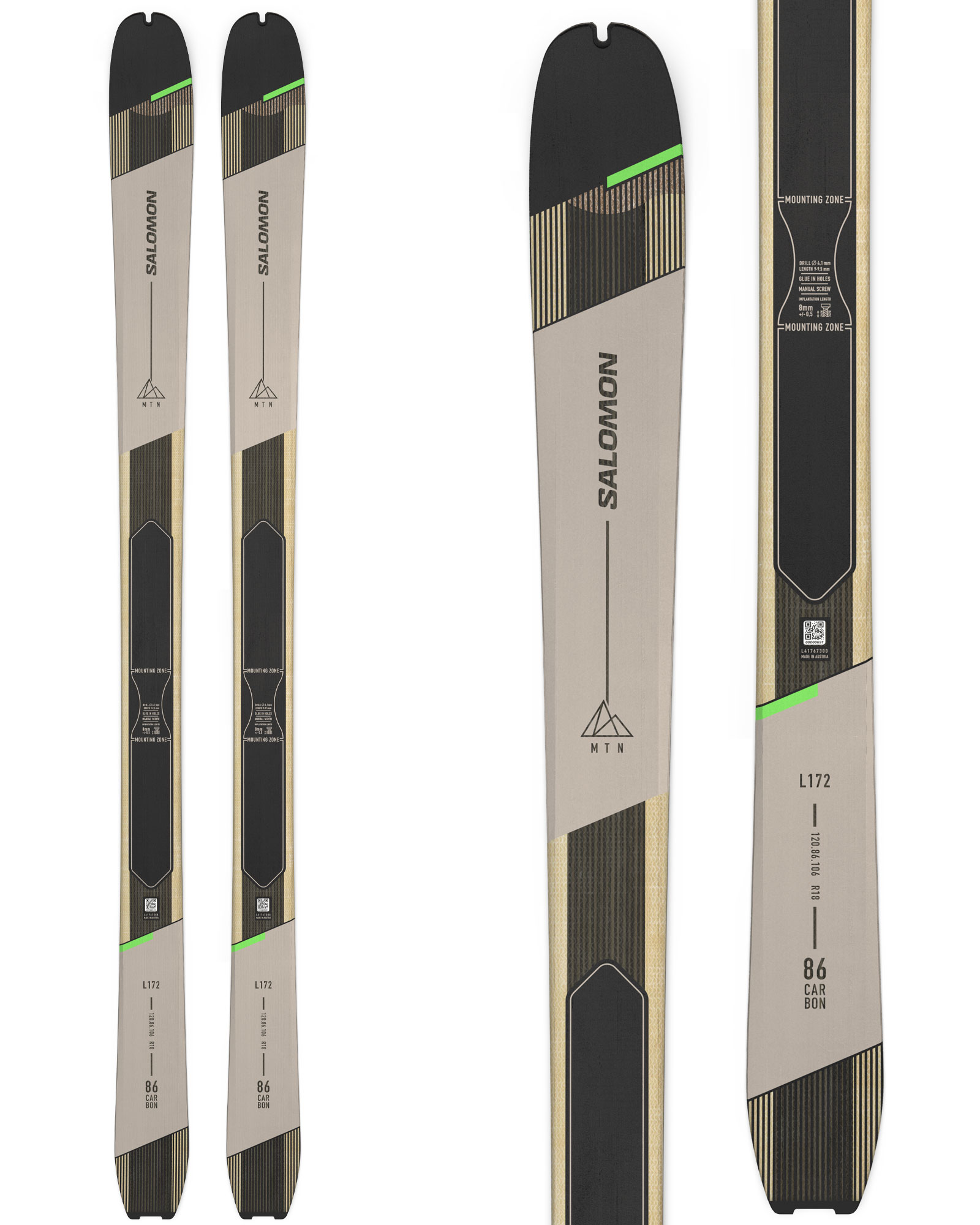 Salomon MTN 86 Carbon Skis 2024 180cm