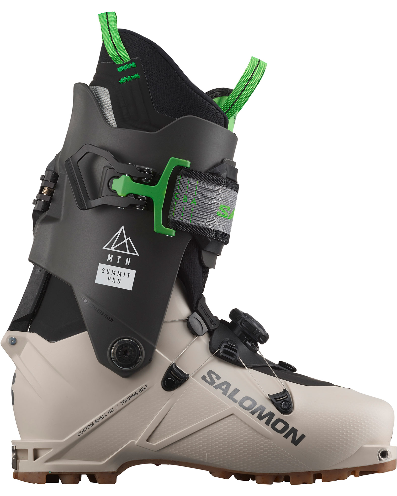 Salomon MTN Summit Pro Men’s Ski Boots 2024 - Rainy Day/Belluga/Pastel Neon Green MP 29.5