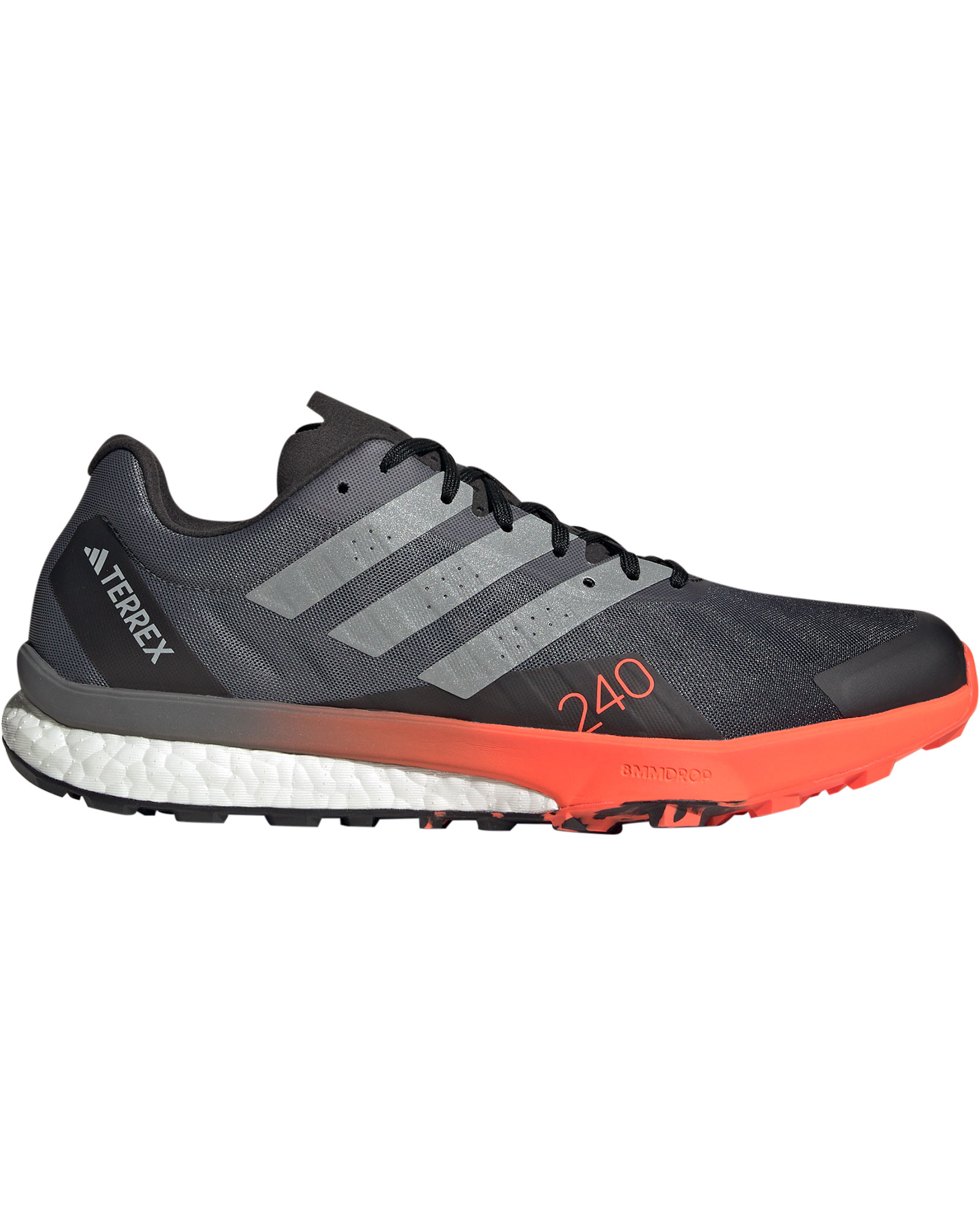 adidas TERREX Speed Ultra Men’s Trail Shoes - Core Black/Matte Silver/Solar Red UK 10.5