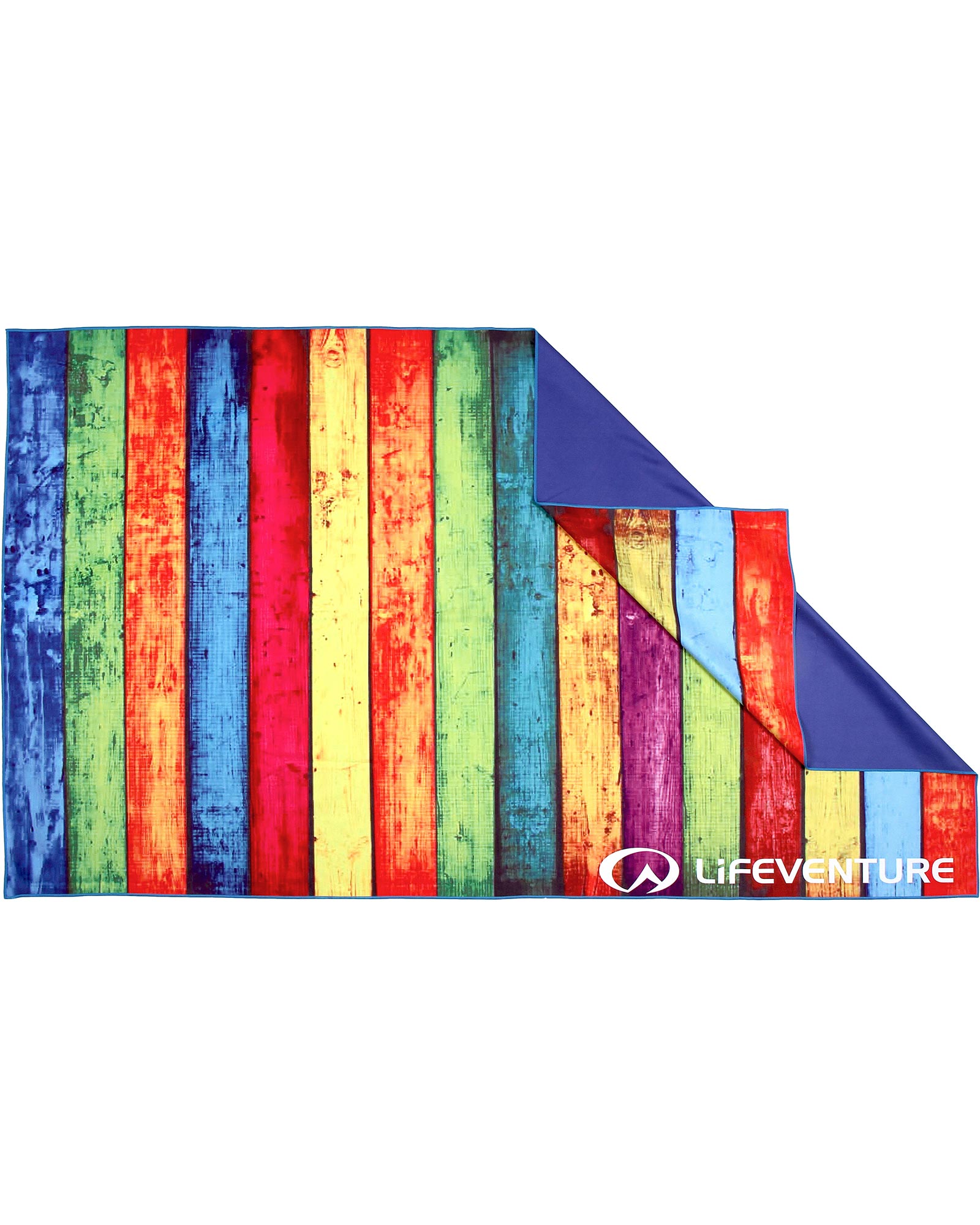 Lifeventure Recycled SoftFibre Trek Towel   Stripped Planks Print