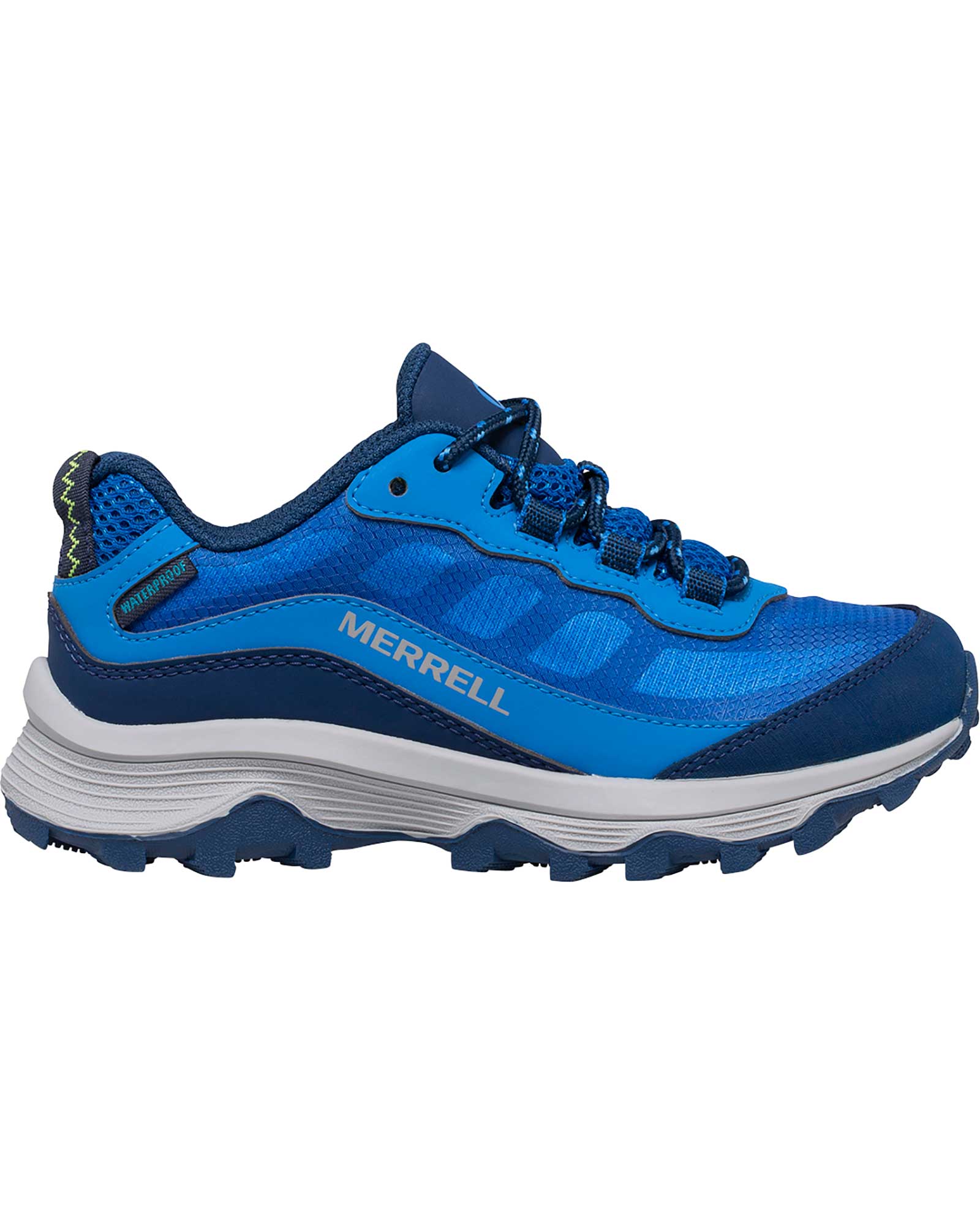 Merrell Moab Speed Laces Kids’ Waterproof Shoes - Blue UK 4