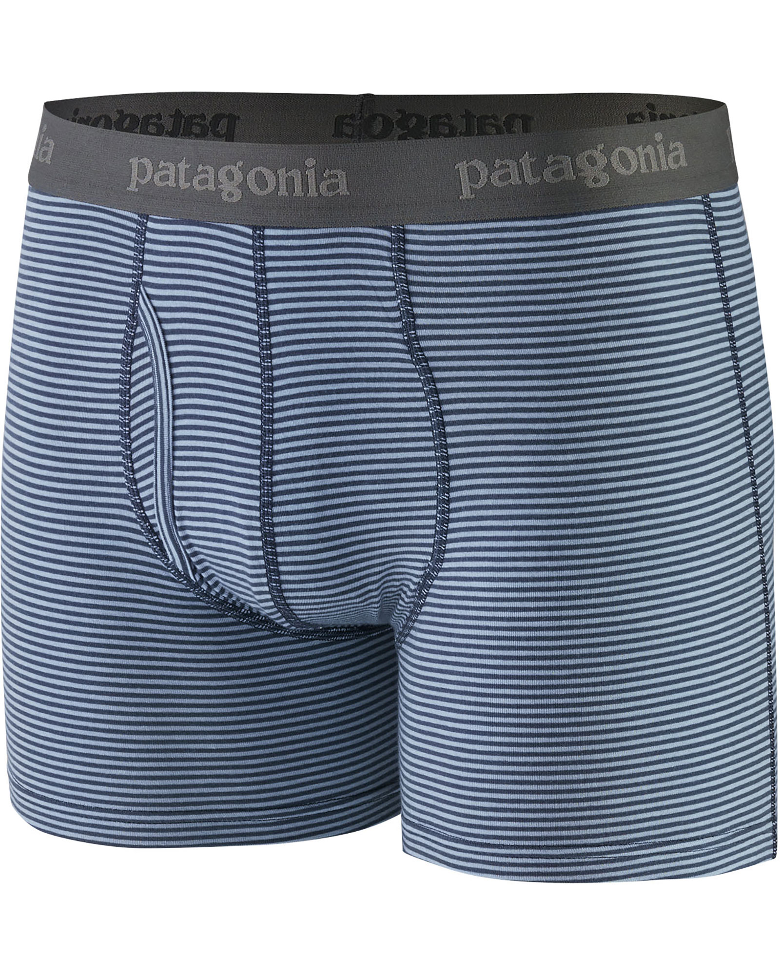 Patagonia Men’s Essential 3" Boxers - Fathom Stripe/ New Navy XL