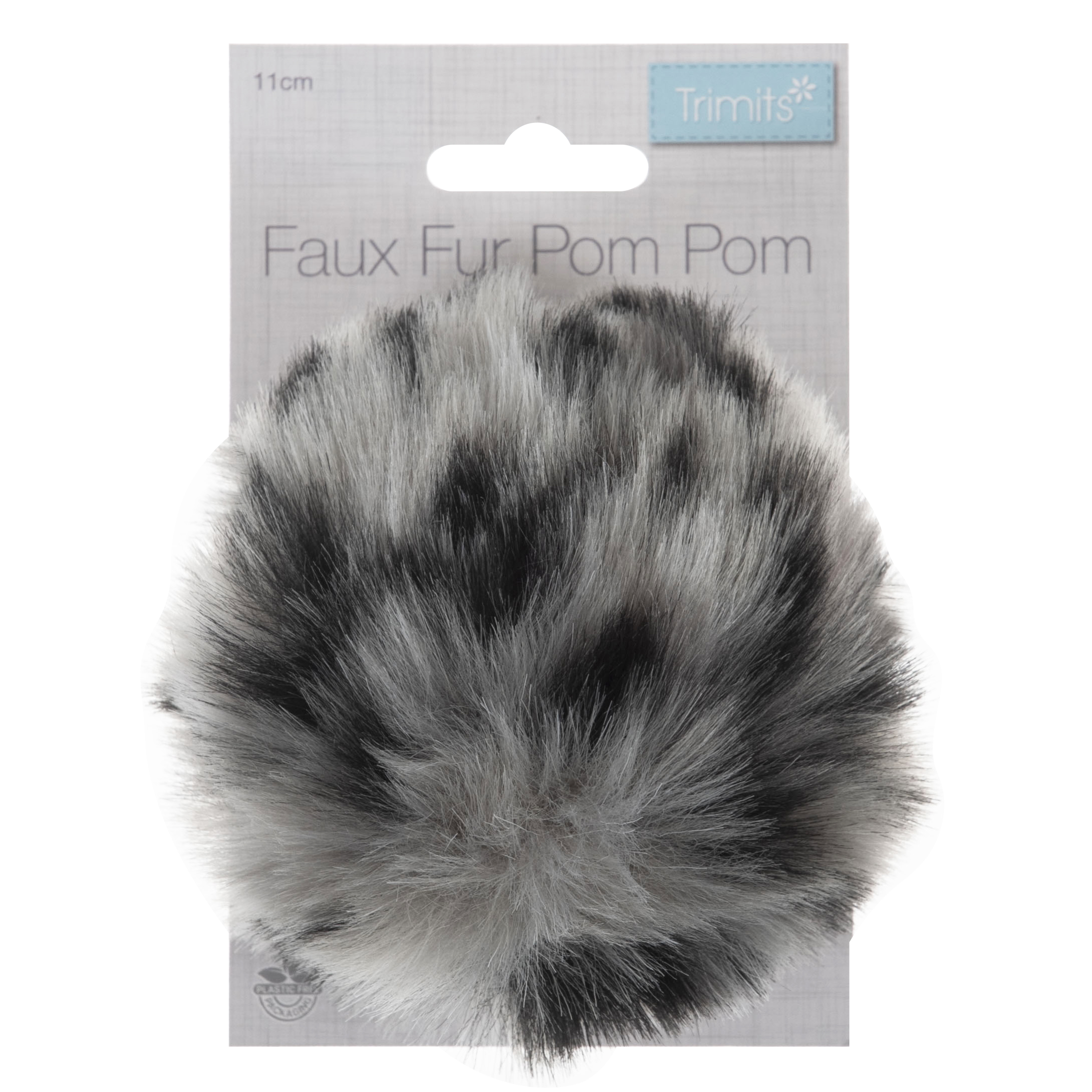 Pom Pom Faux Fur 11cm Leopard Natural Trimits Groves And Banks