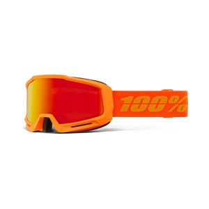 100% Essential Fluo Orange / HiPER Vermillion Red ML Mirror Goggles