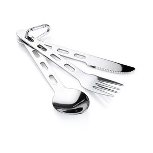 GSI Outdoors Glacier Stainless Steel 3pc. Cutlery Set