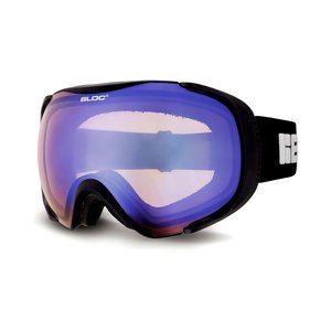 Bloc Mask OTG Matte Black / Brown Blue Mirror Goggles