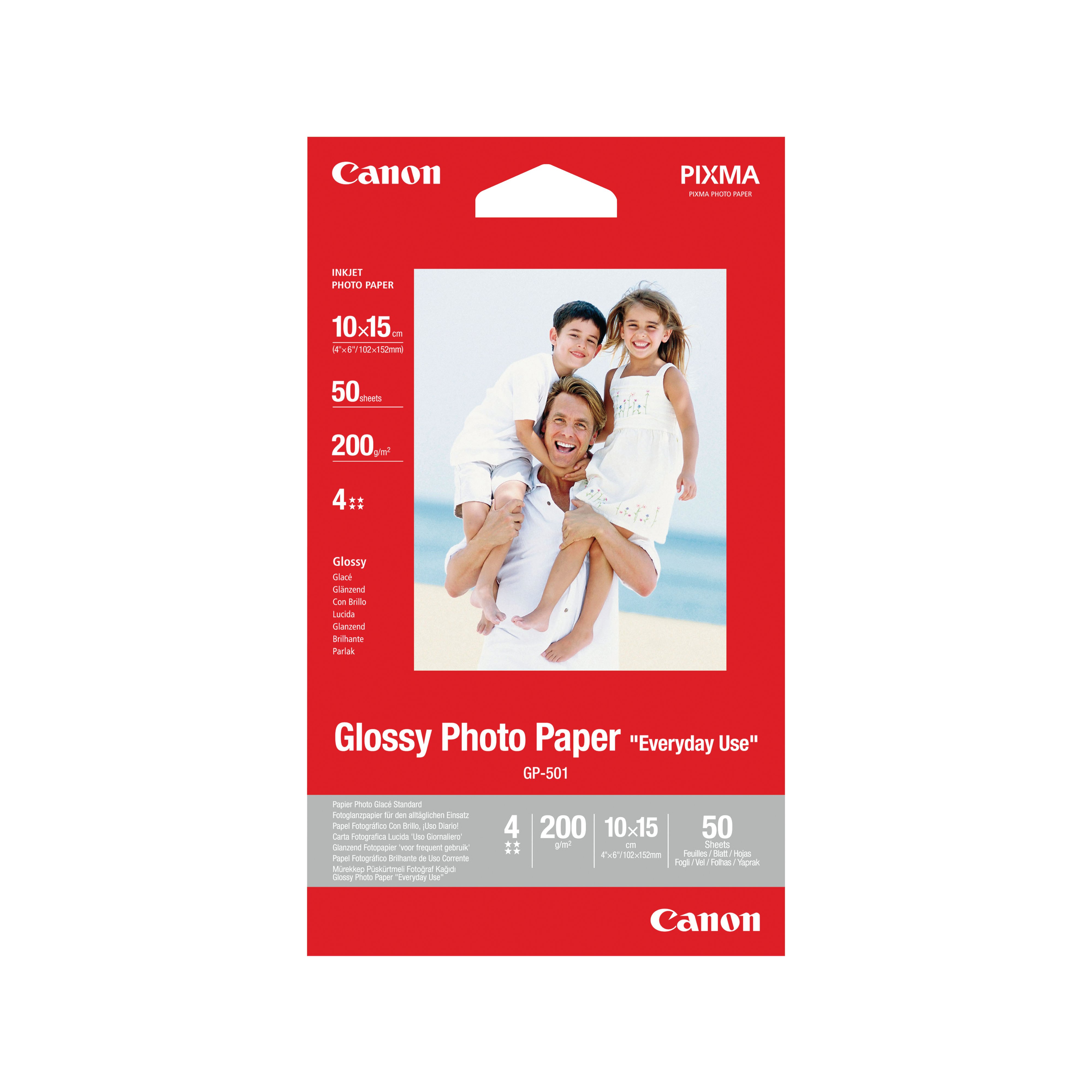 Image of Canon Glossy Photo Paper 4x6in (Pack of 50) 0775B081