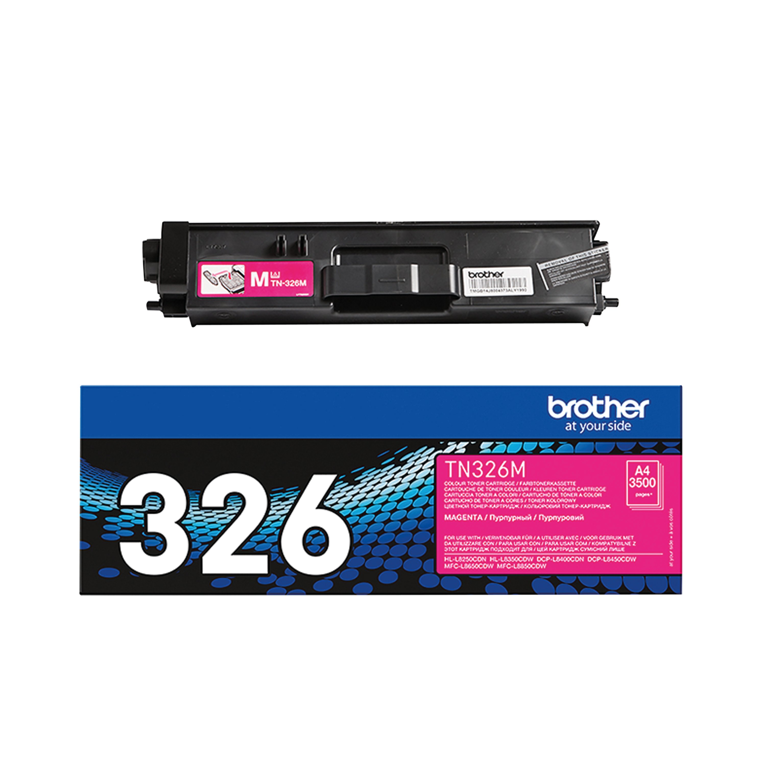 Image of Brother TN-326M Toner Cartridge High Yield Magenta TN326M