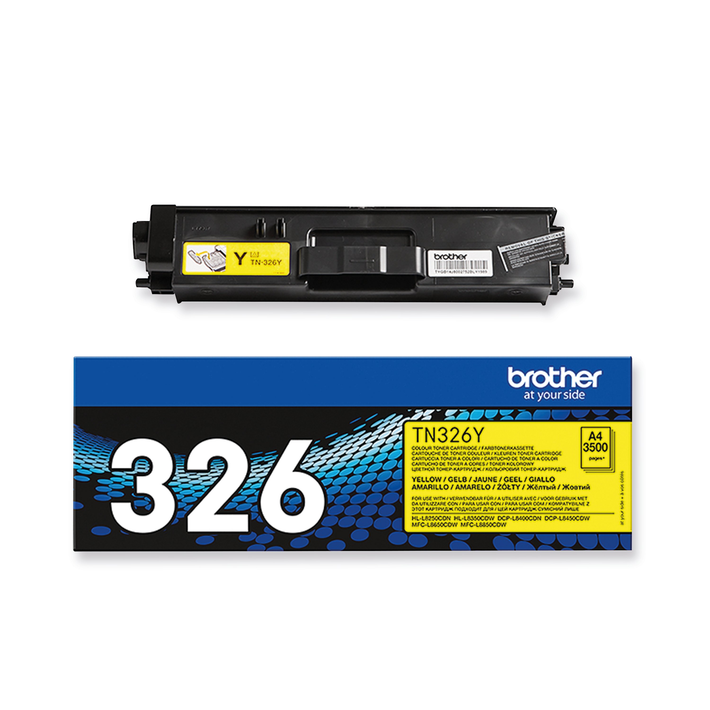 Image of Brother TN-326Y Toner Cartridge High Yield Yellow TN326Y