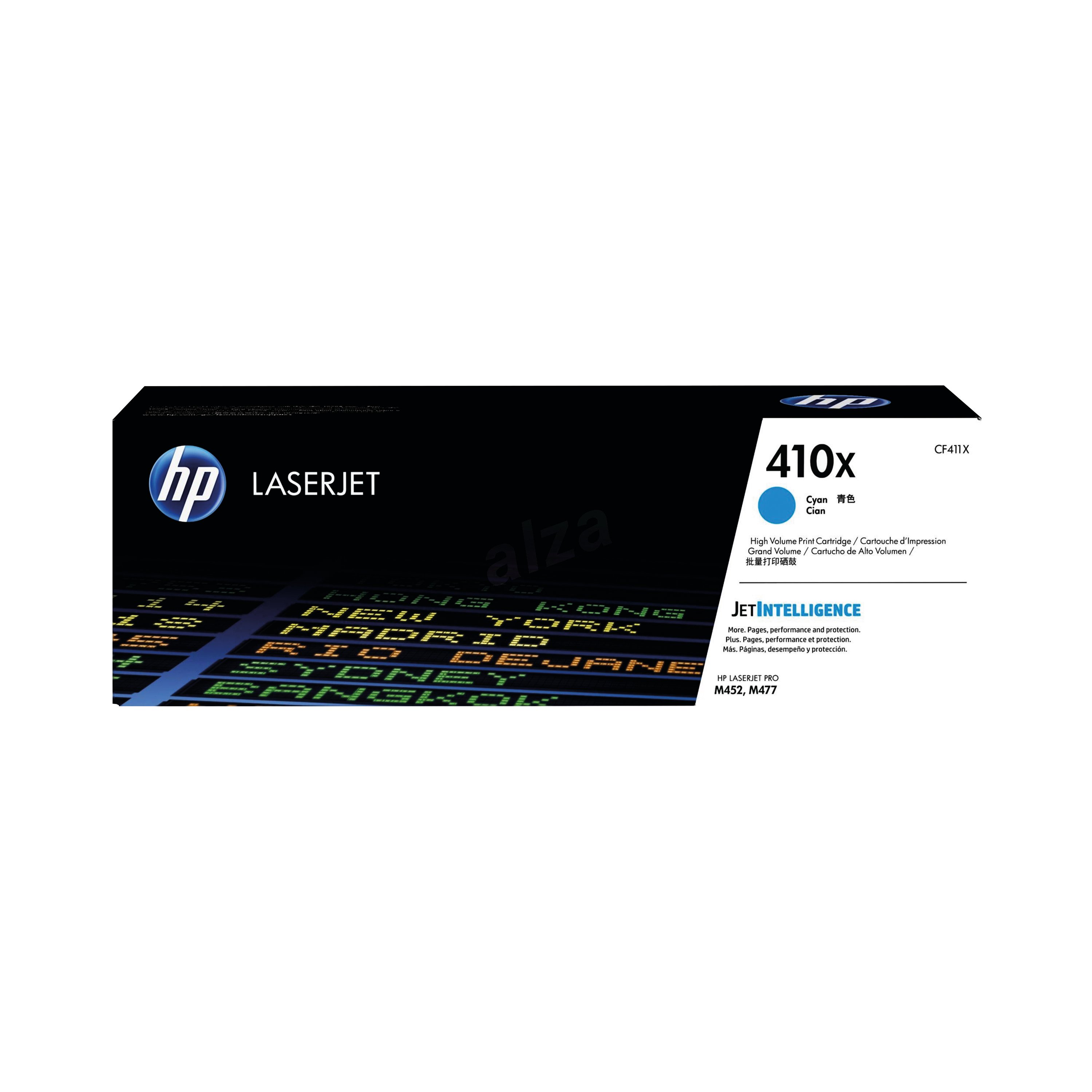 Image of HP 410X Original LaserJet Toner Cartridge High Yield Cyan CF411X