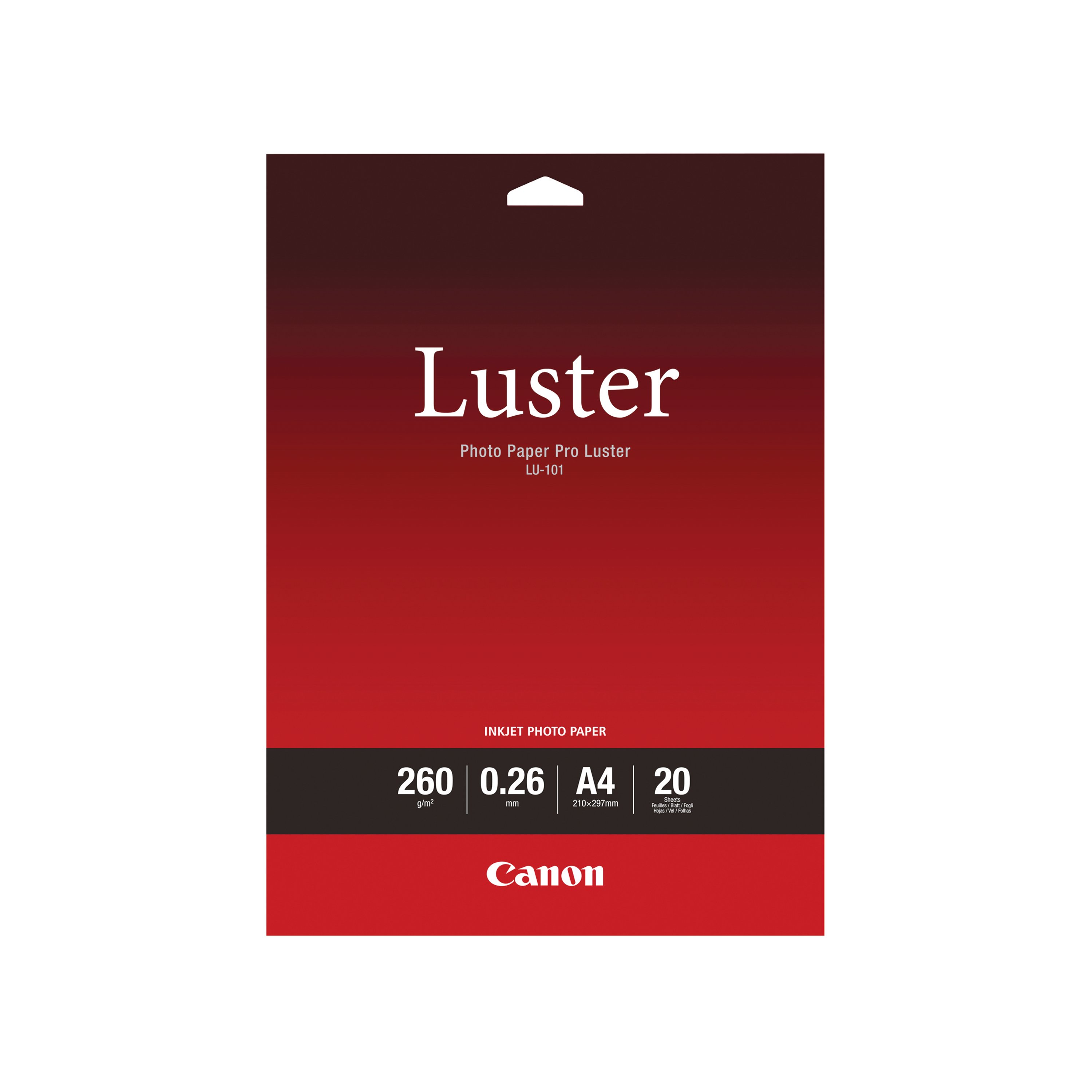 Image of Canon Photo Paper Pro Luster A4 260gsm (Pack of 20) 6211B006