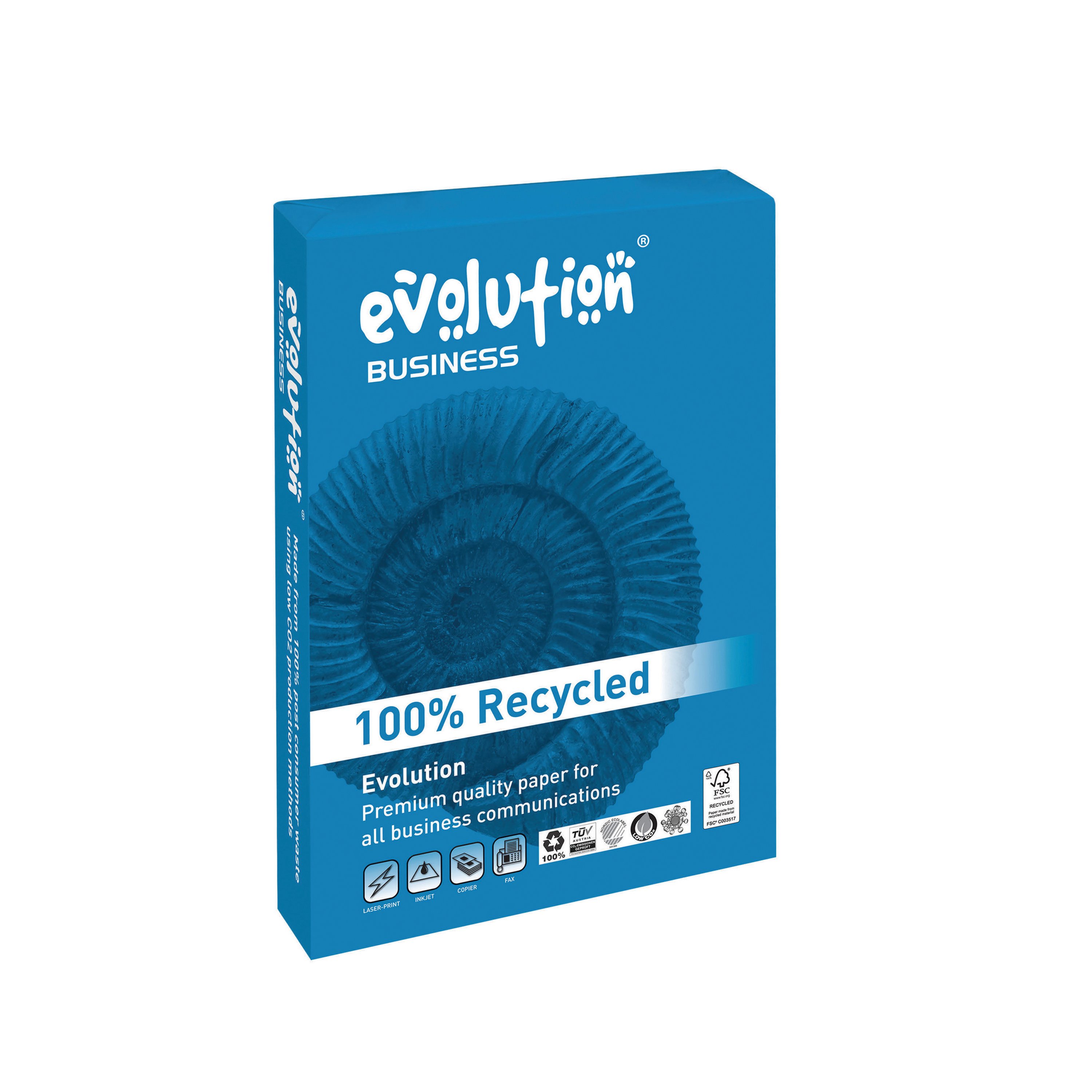 Image of Evolution Business A4 Recycled Paper 100gsm White Ream 500 EVBU21100