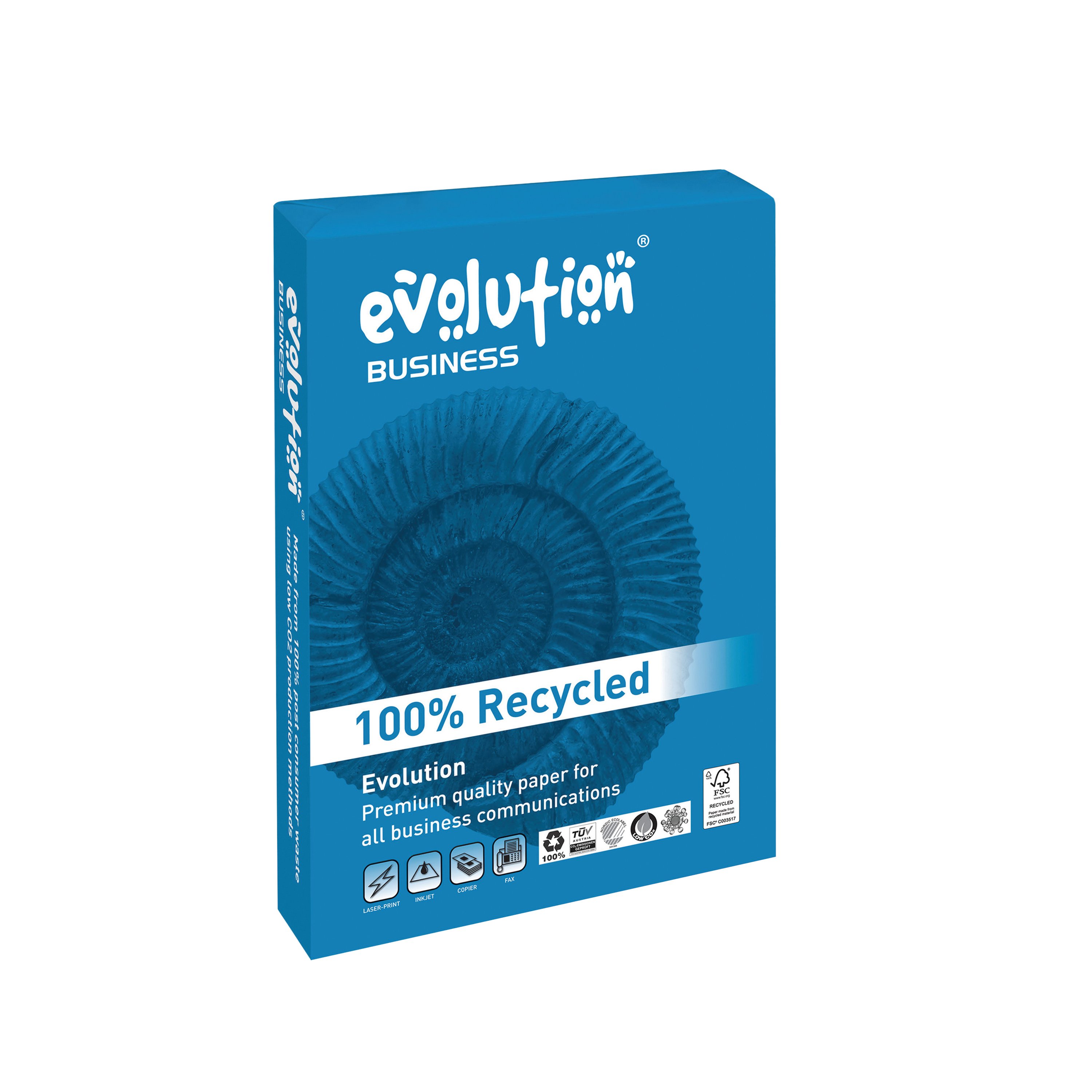 Image of Evolution Business A3 Recycled Paper 100gsm White Ream 500 EVBU42100