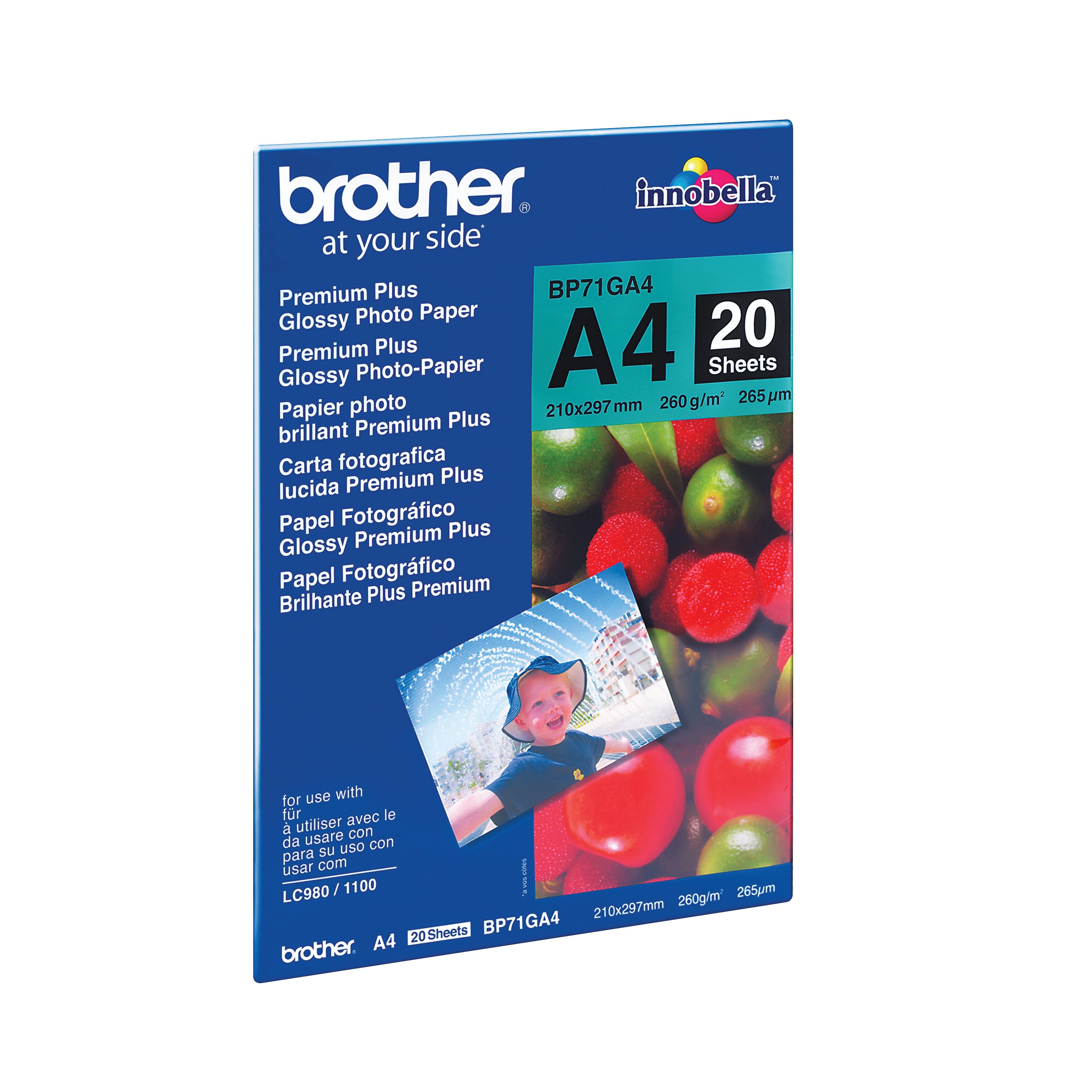 Image of Brother BP71 Photo Paper Gloss A4 (Pack of 20) BP71GA4