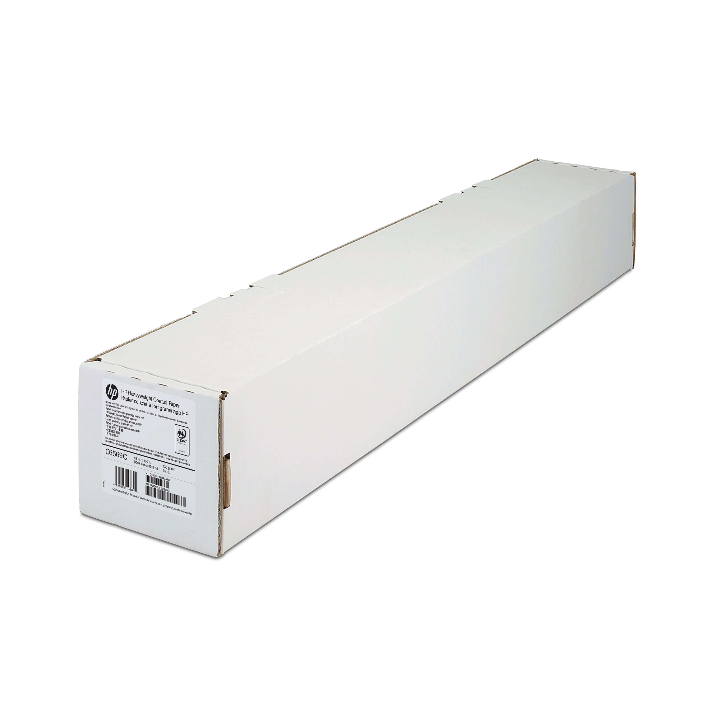 Image of HP White 1067mm Heavyweight Coated Paper Roll C6569C