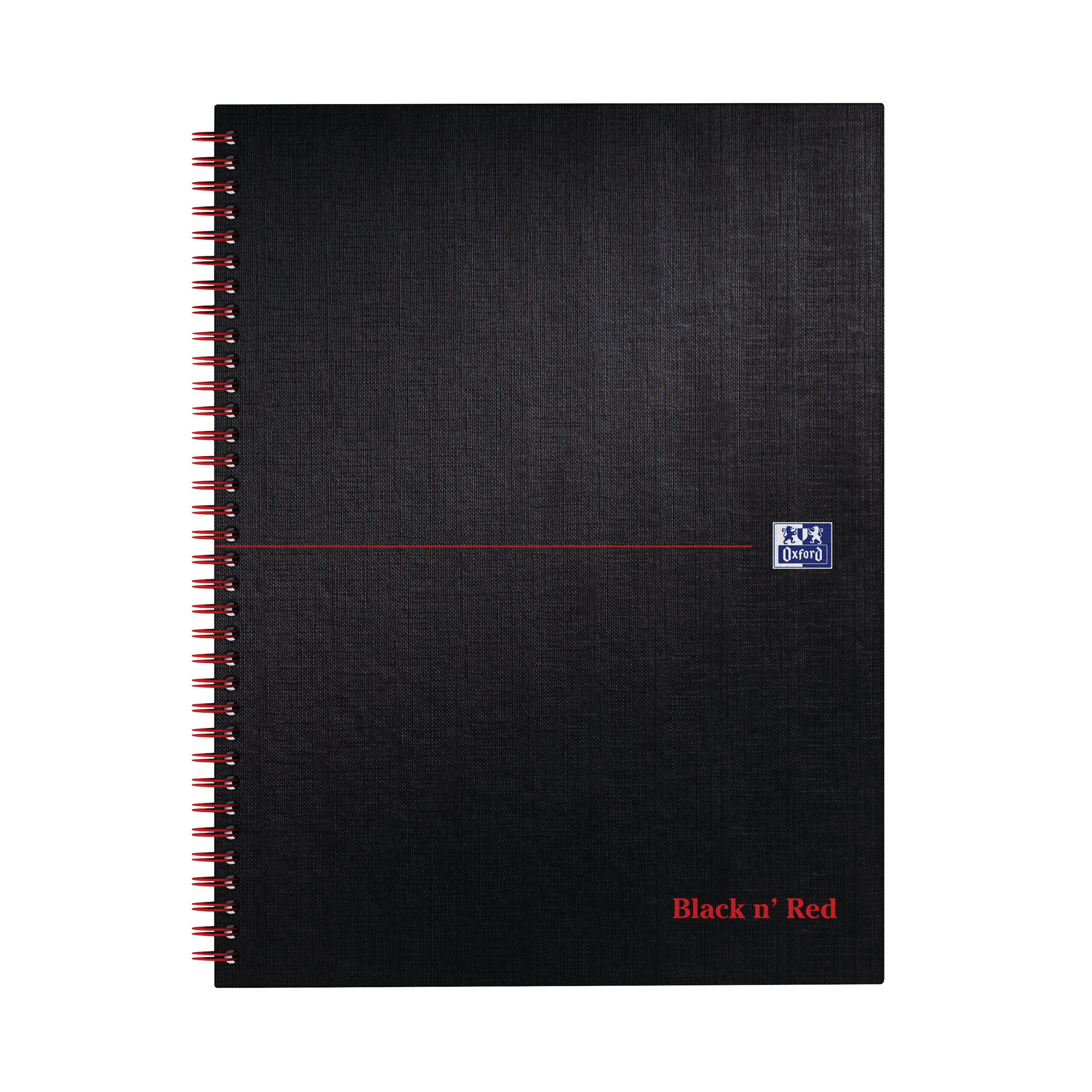 Smart Ruled Black n' Red Wirebound Smart Ruled Hardback Notebook 140 Pages A4 ...