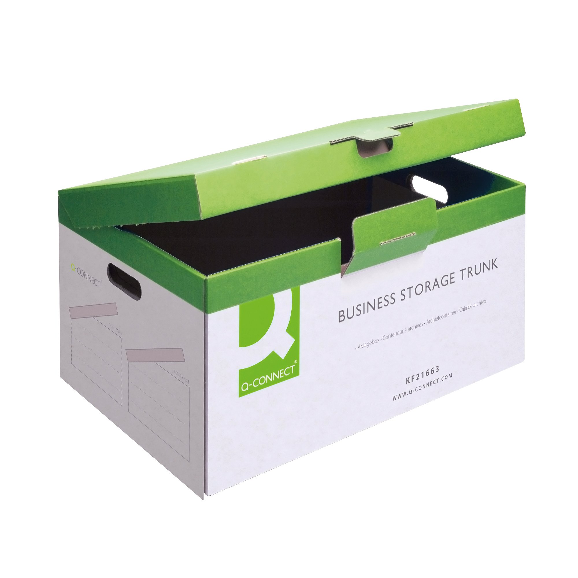 Q-Connect Business Storage Trunk Box W374xD540xH245mm White (Pack of 10 ...