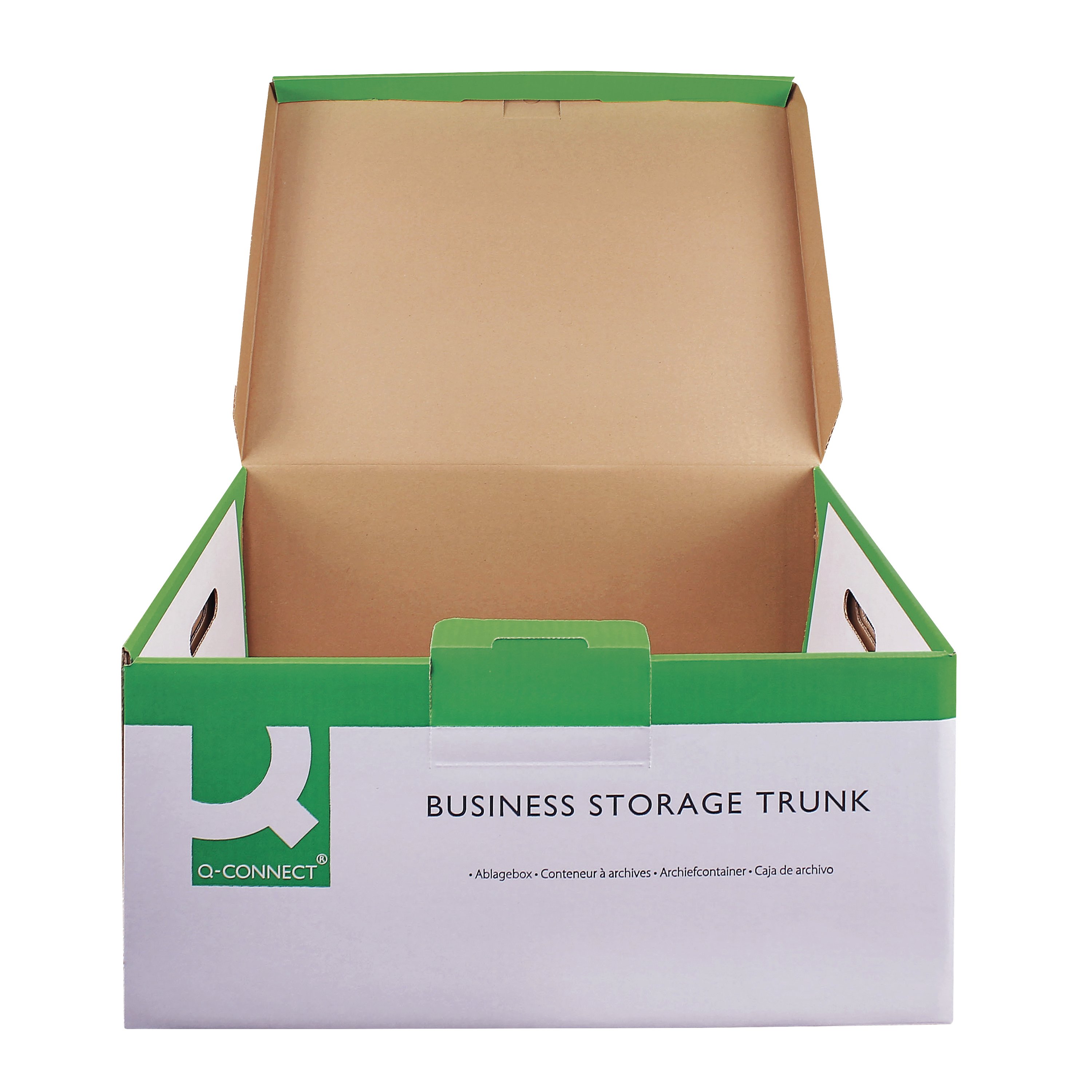 Q-Connect Business Storage Trunk Box W374xD540xH245mm White (Pack of 10 ...