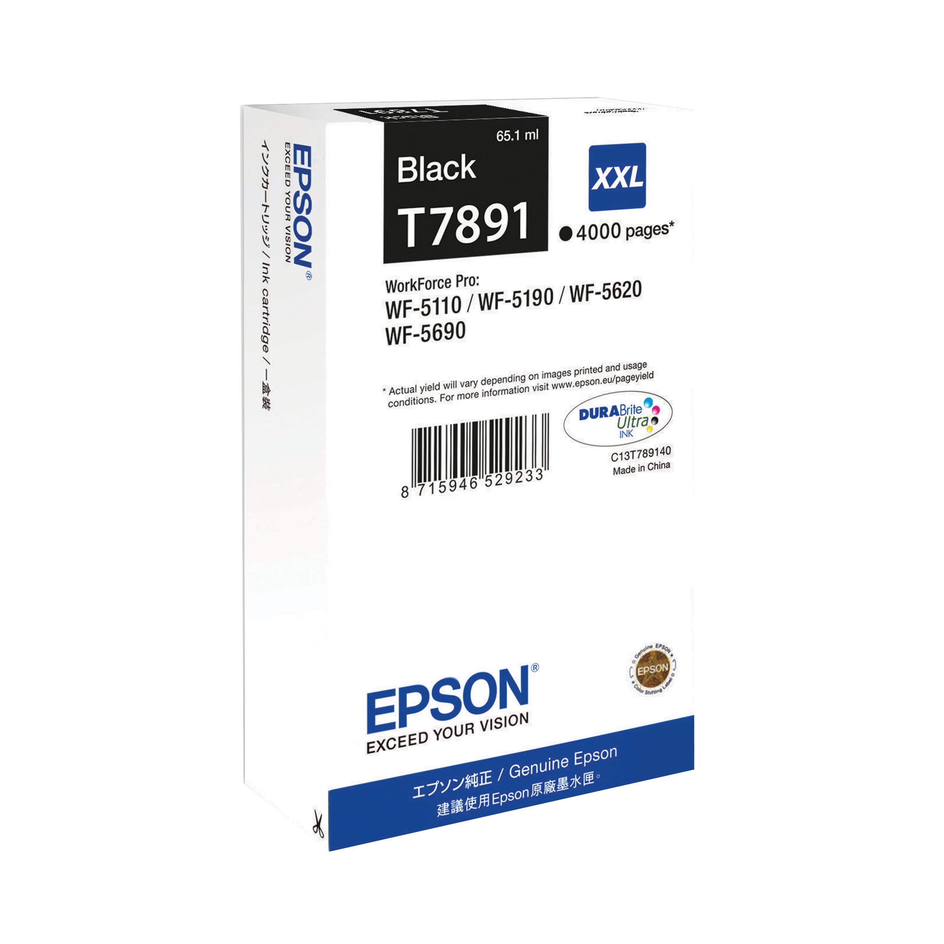 Image of Epson T7891 DURABrite Ultra Ink Cartridge Extra High Yield Black C13T789140