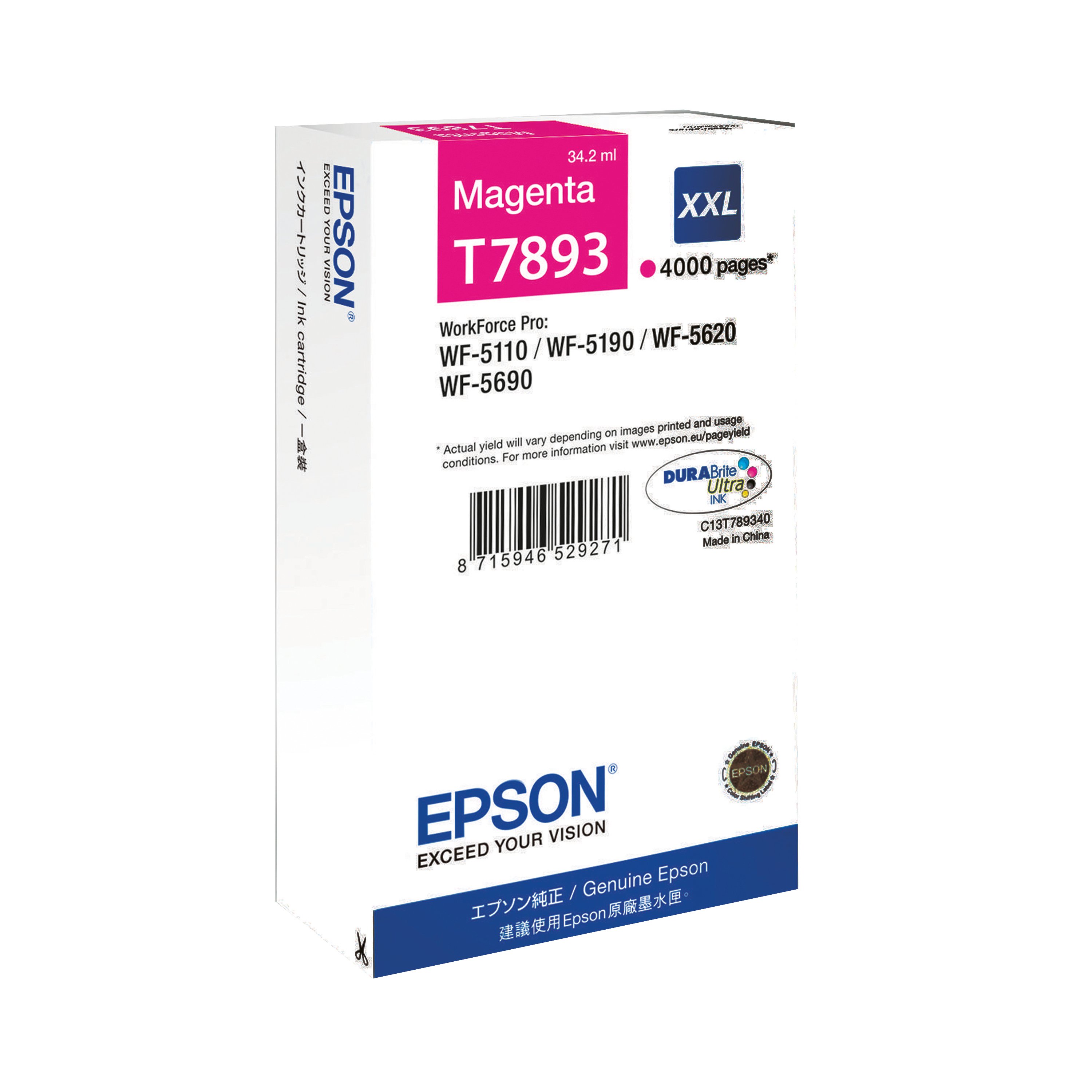 Image of Epson T7893 DURABrite Ultra Ink Cartridge Extra High Yield Magenta C13T789340