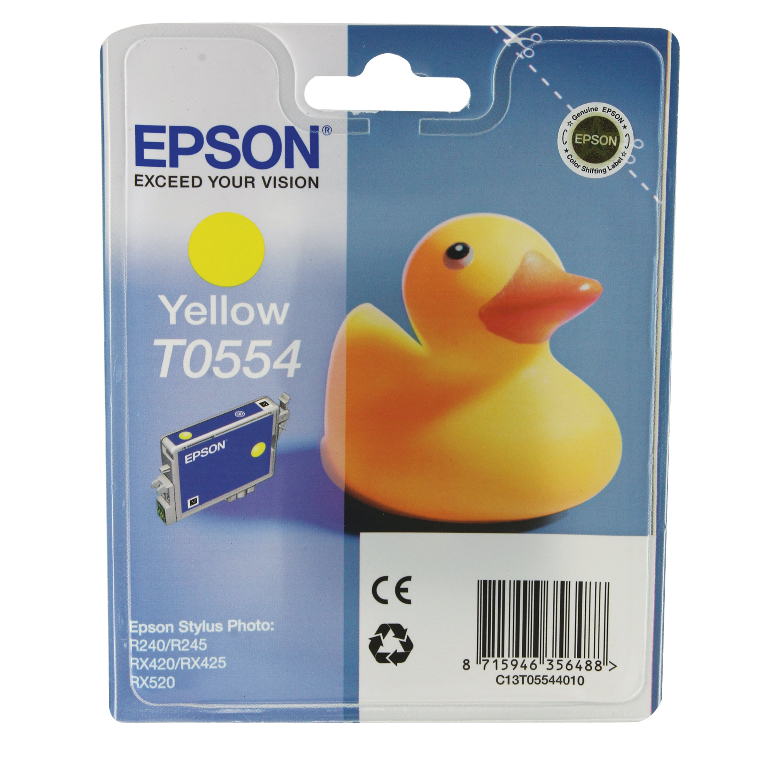 Image of Epson T0554 Ink Cartridge Duck Yellow C13T05544010