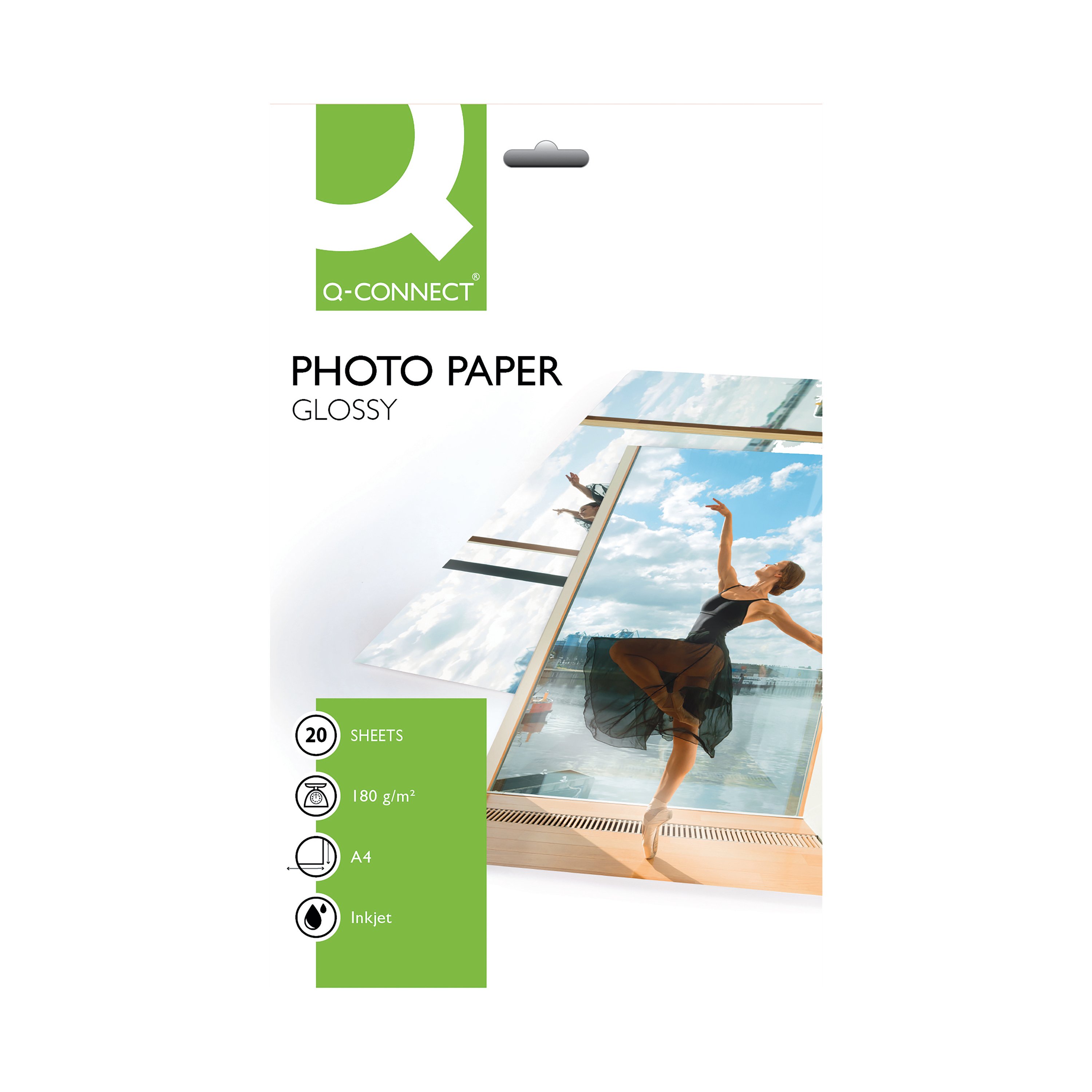 Image of Q-Connect A4 Gloss Photo Paper 180gsm (20 Pack) KF01103