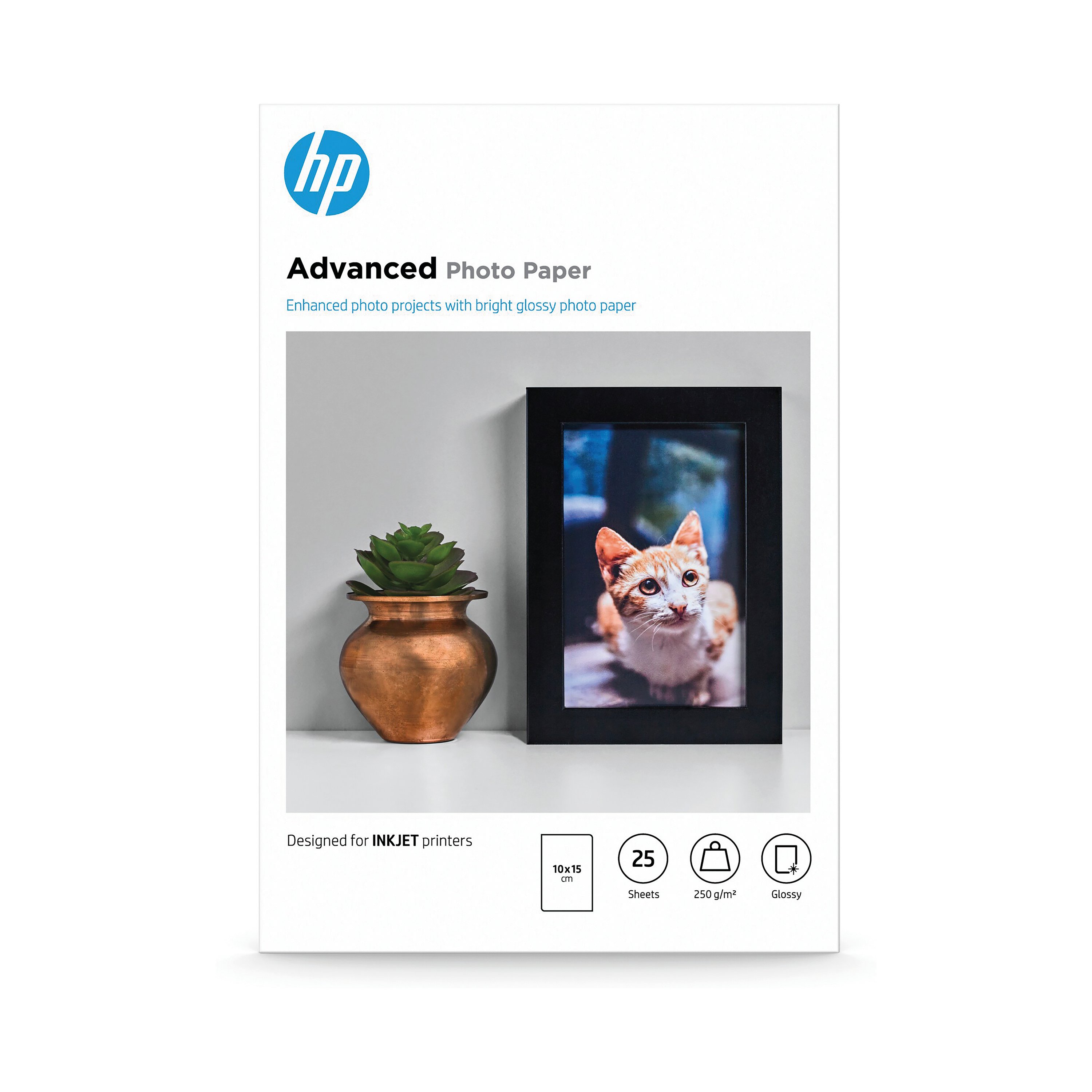 Image of HP Advanced Glossy Photo Paper 250gsm 10x15cm Borderless (Pack of 25) Q8691A