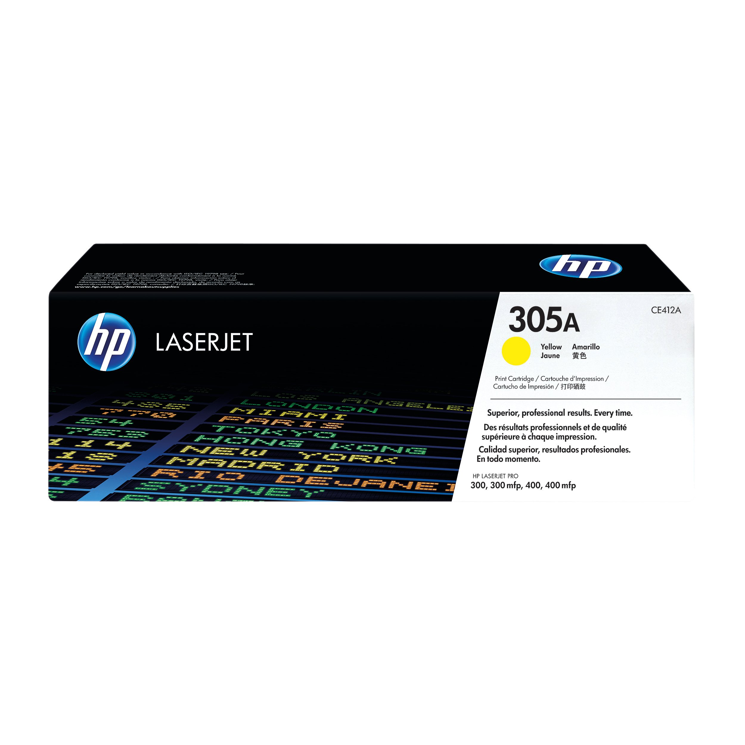 Image of HP 305A Original LaserJet Toner Cartridge Yellow CE412A