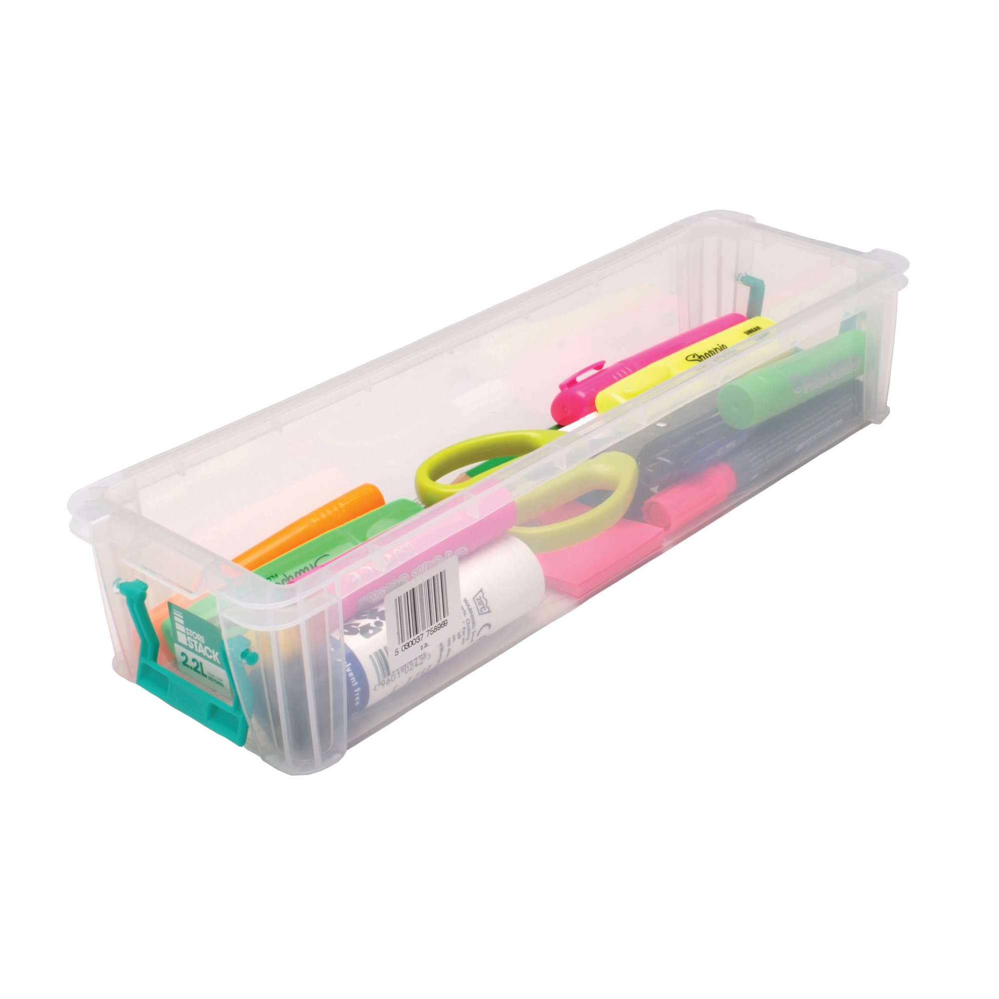 Storestack 2.2 Litre Storage Box W370xD110xH80mm Clear S2RB75896