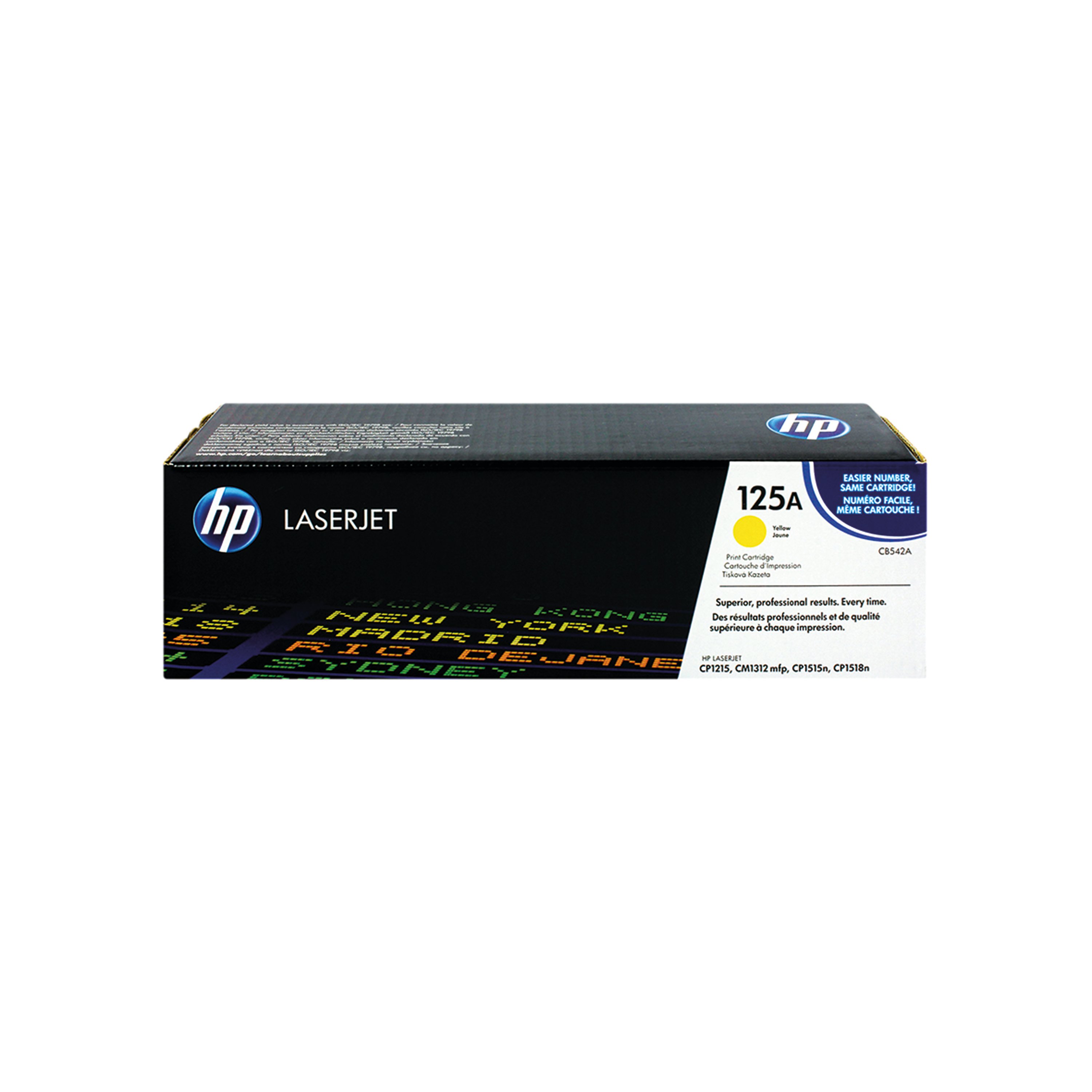 Image of HP 125A Original LaserJet Toner Cartridge Yellow CB542A