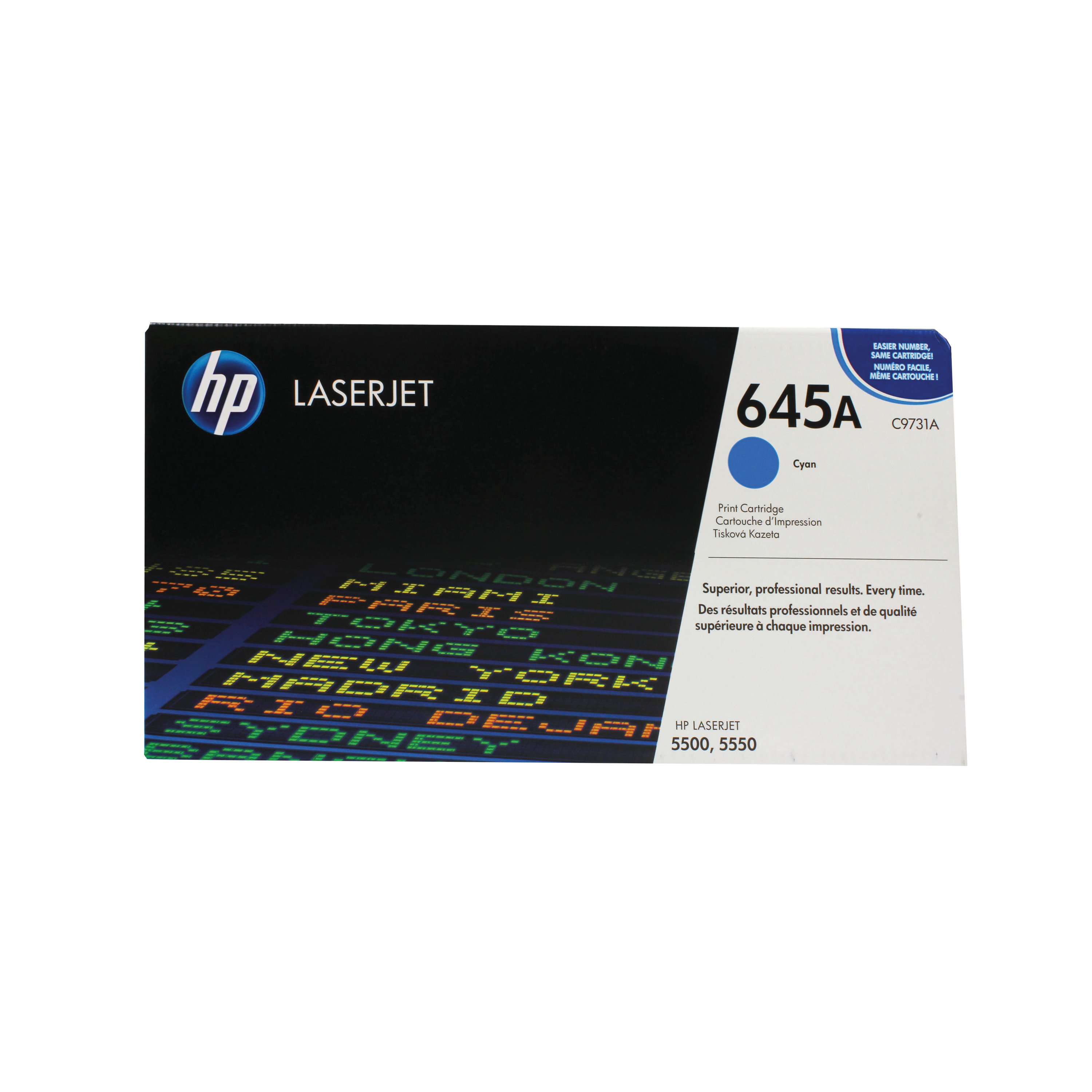 Image of HP 645A Original LaserJet Toner Cartridge Cyan C9731A