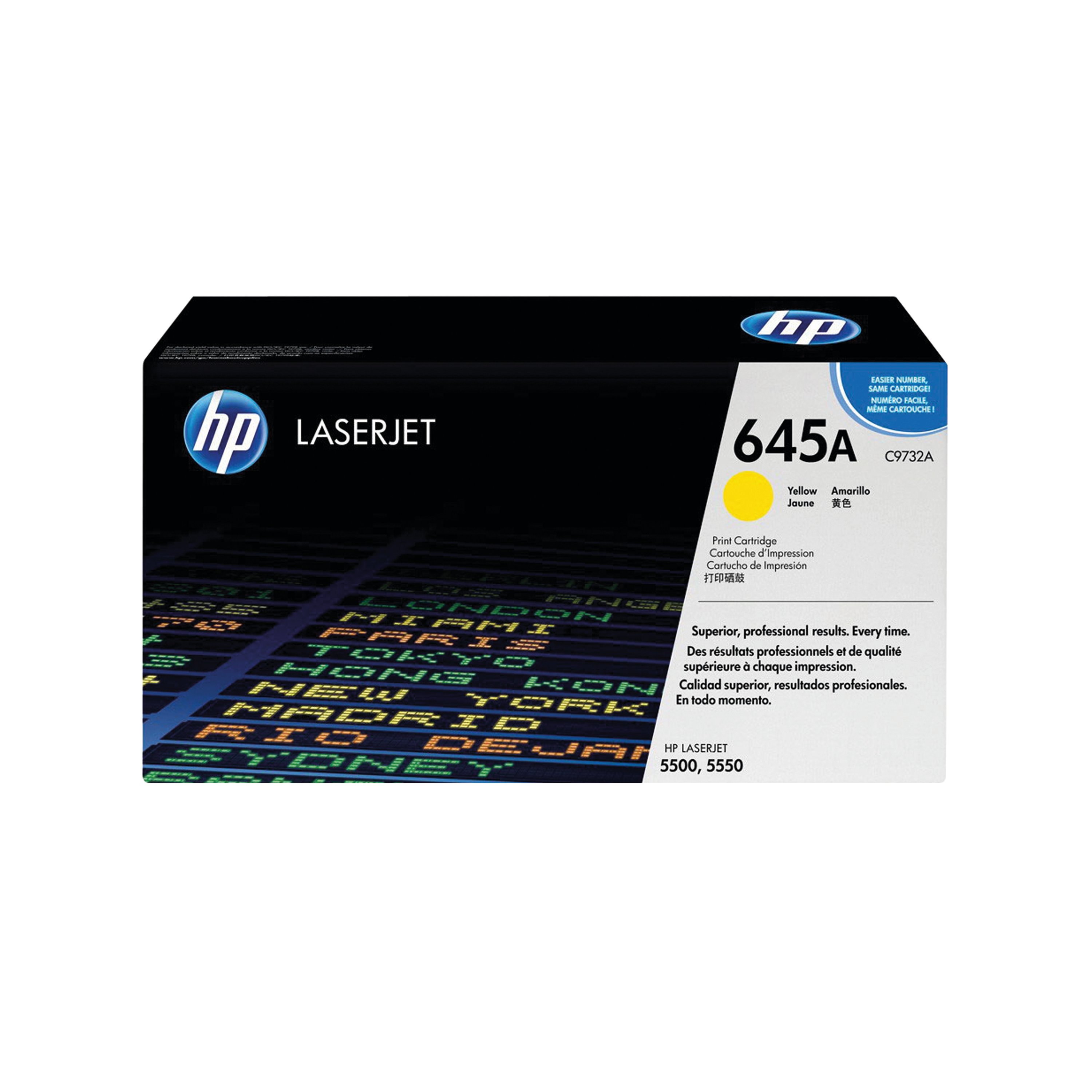 Image of HP 645A Original LaserJet Toner Cartridge Yellow C9732A