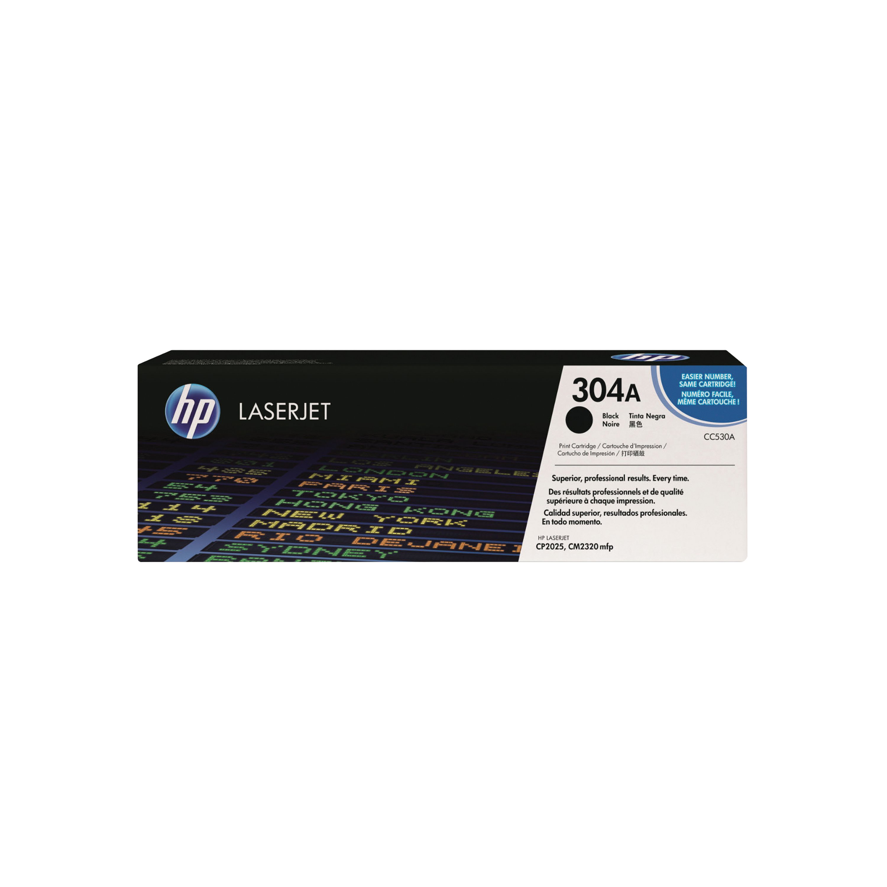 Image of HP 304A Original LaserJet Toner Cartridge Black CC530A