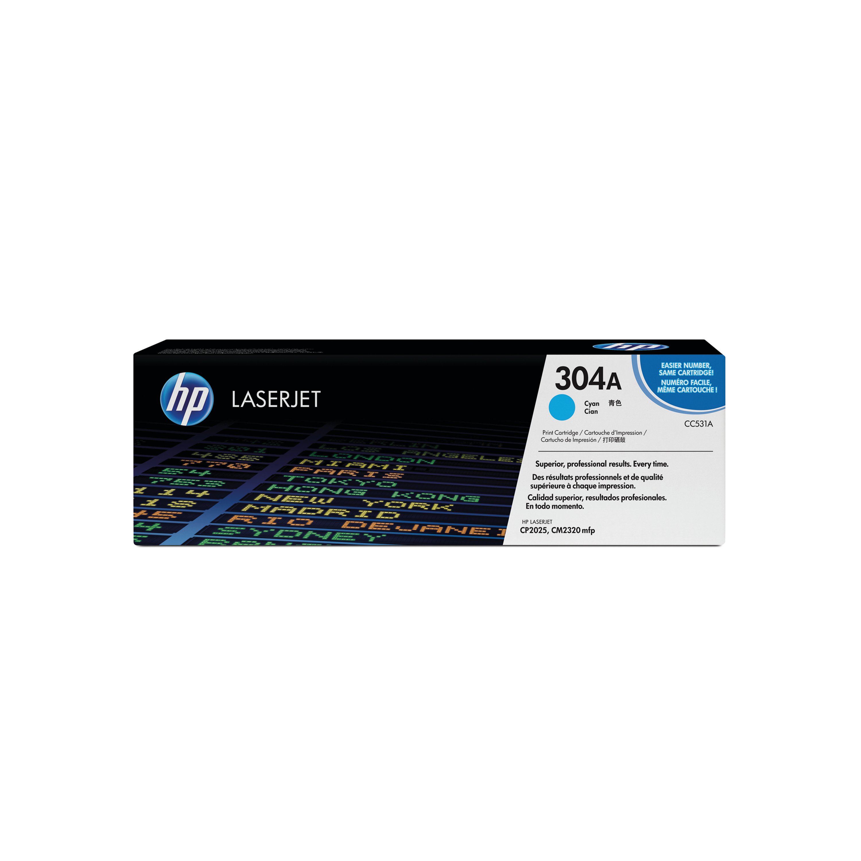 Image of HP 304A Original LaserJet Toner Cartridge Cyan CC531A