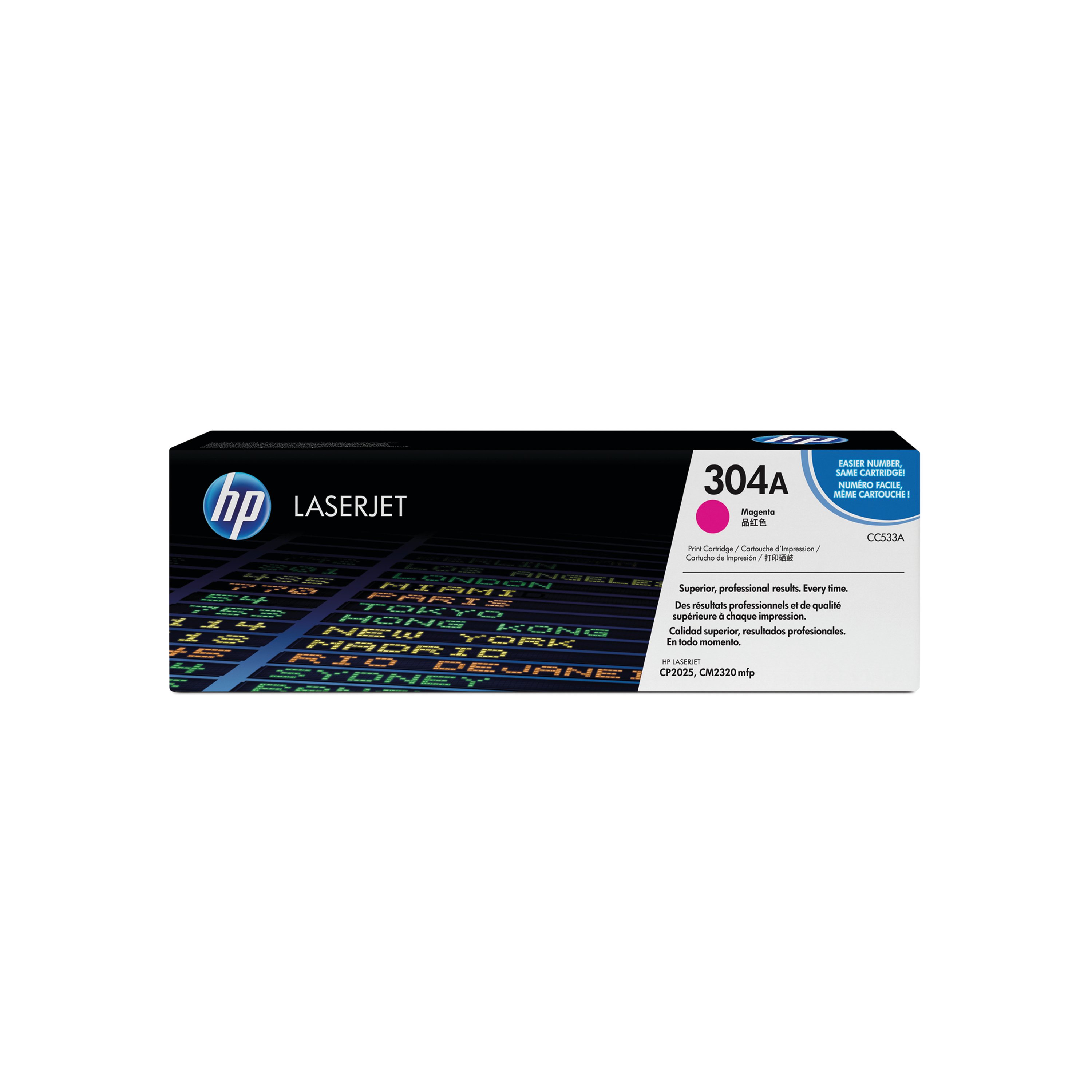 Image of HP 304A Original LaserJet Toner Cartridge Magenta CC533A