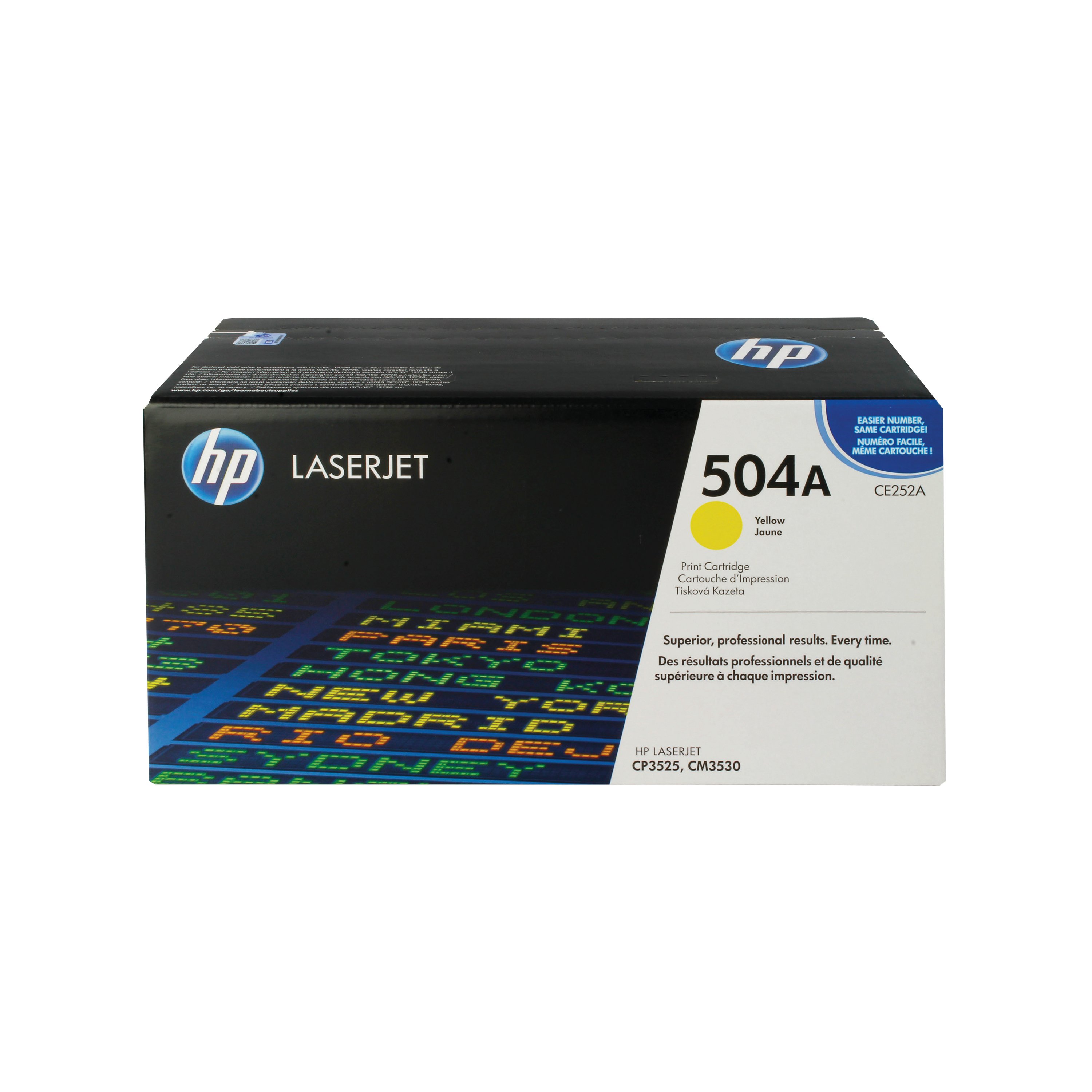 Image of HP 504A Original LaserJet Toner Cartridge Yellow CE252A