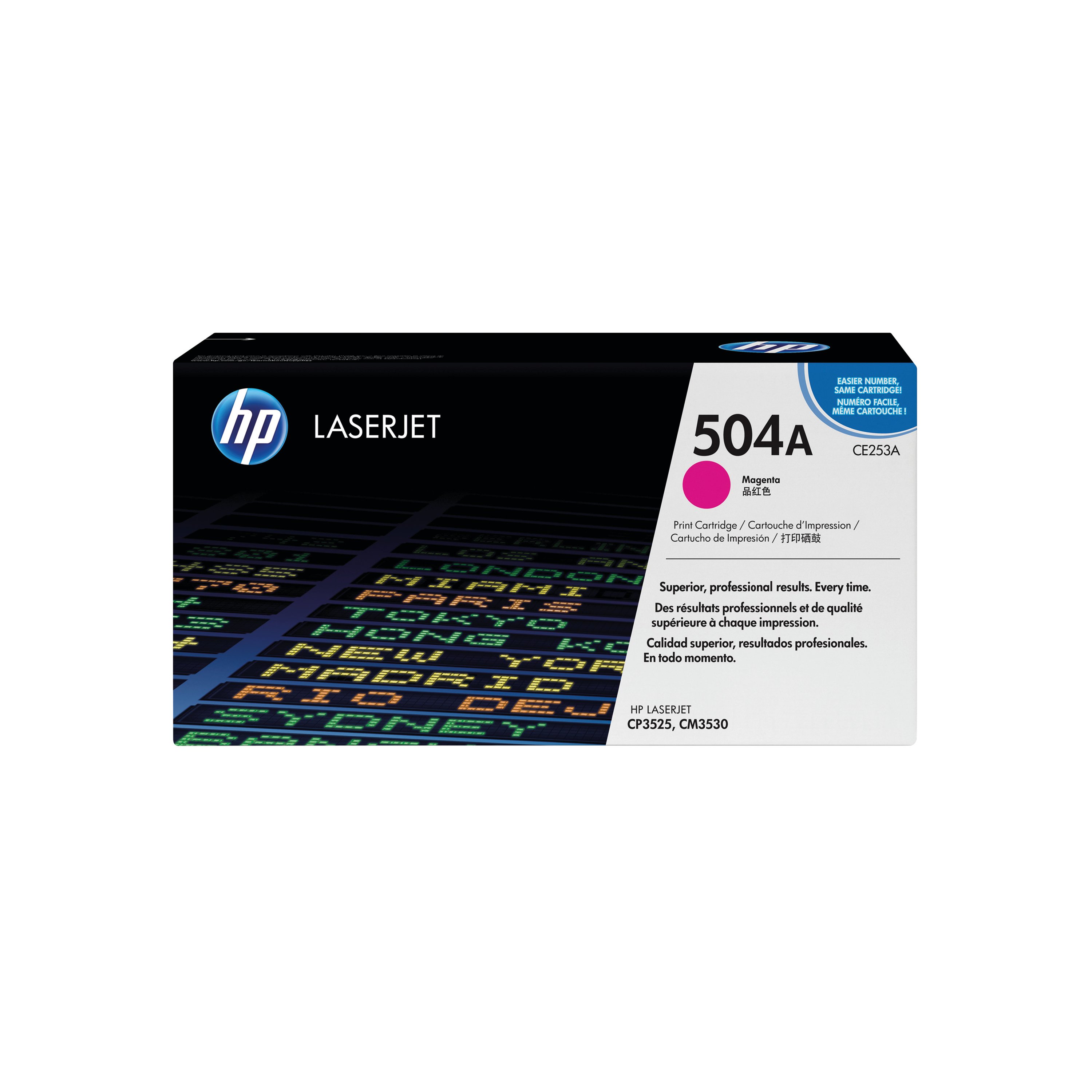 Image of HP 504A Original LaserJet Toner Cartridge Magenta CE253A