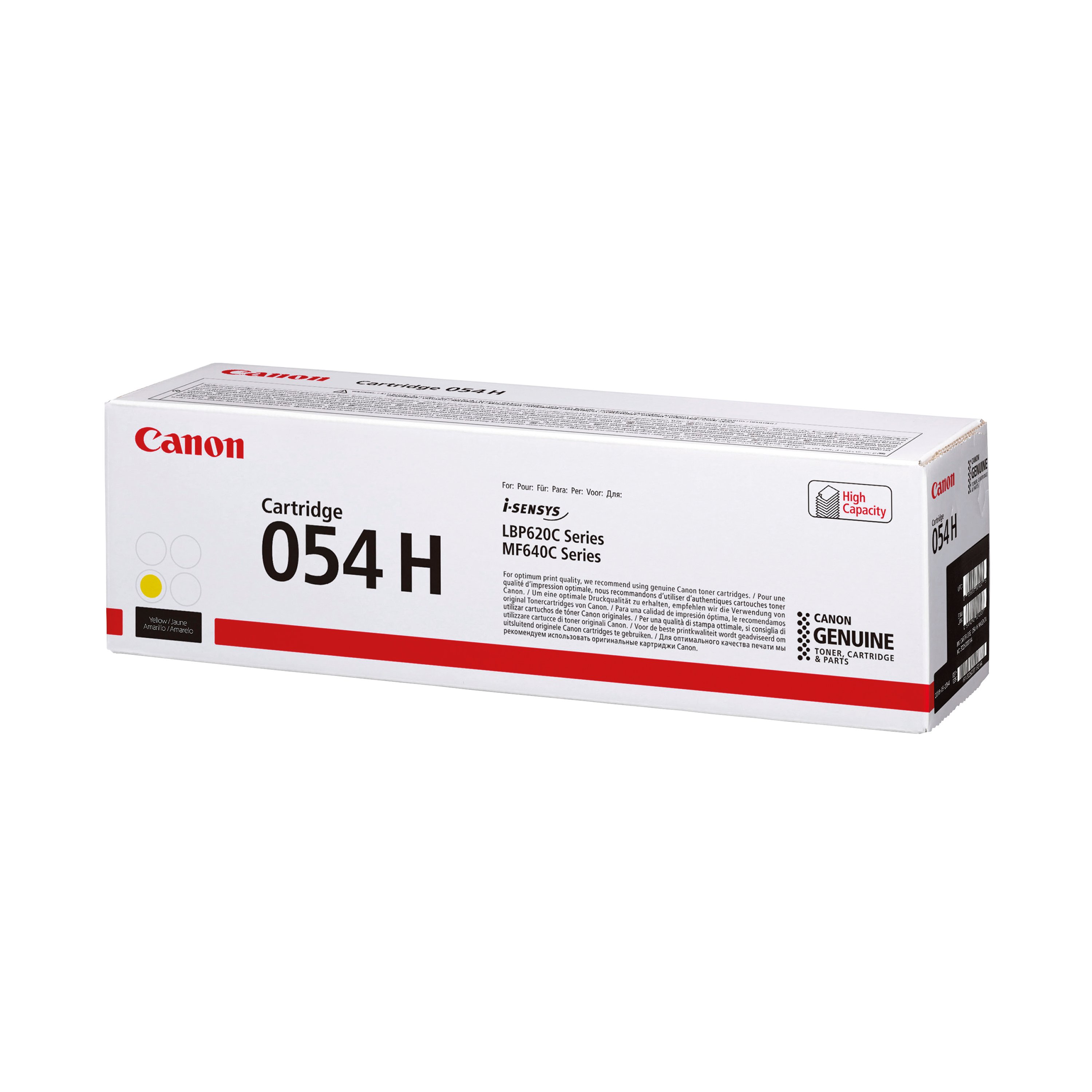 Image of Canon 054H Toner Cartridge High Yield Yellow 3025C002