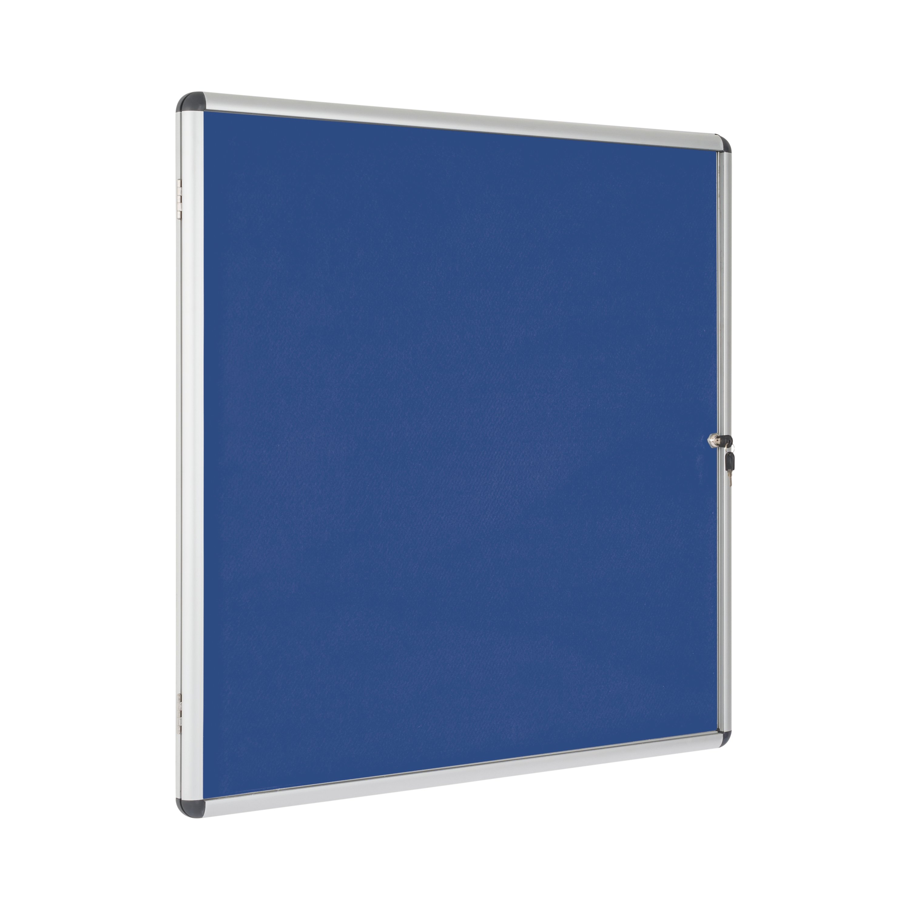 Bi-Office Enclore Display Case Blue Felt Acrylic Aluminium Frame 12xA4 ...