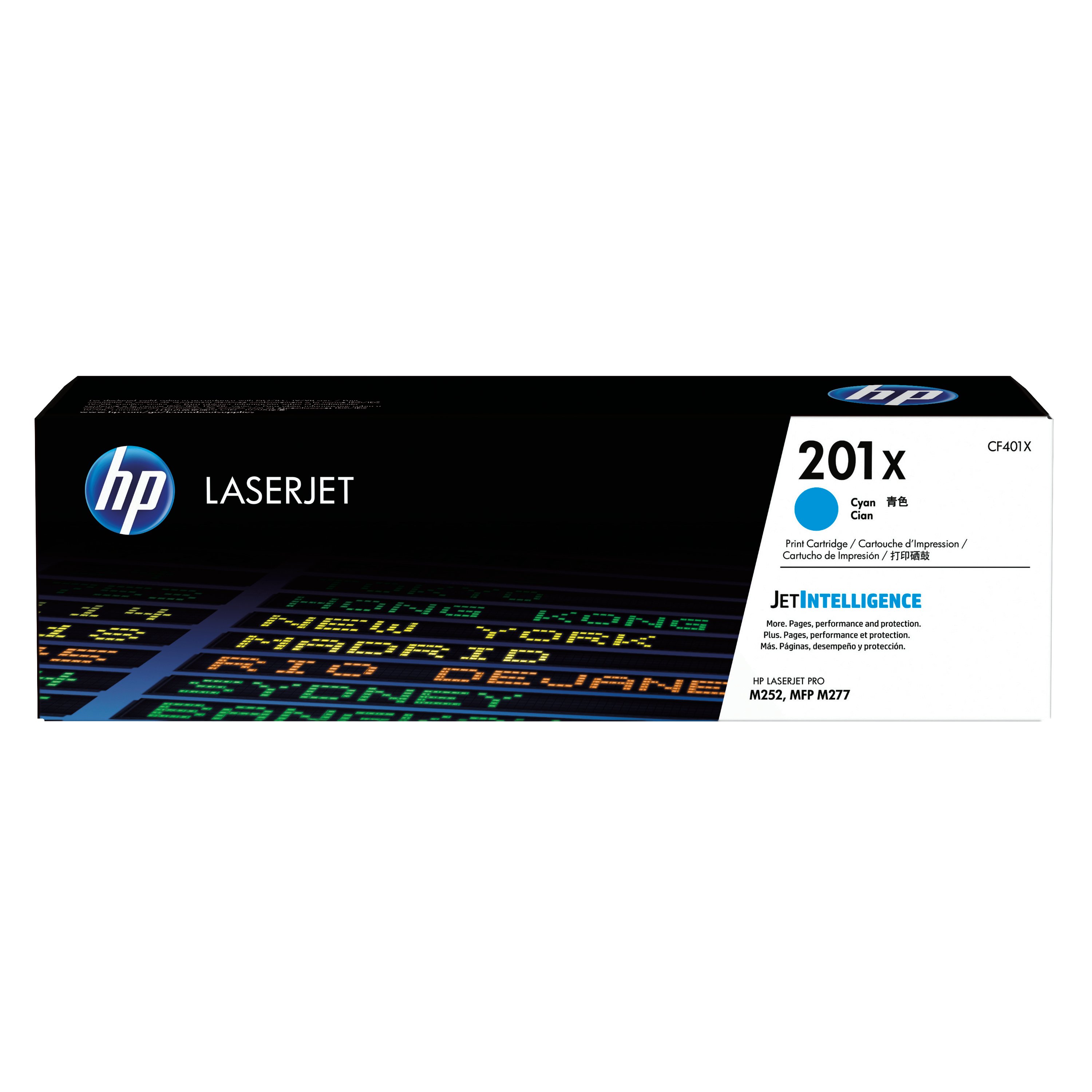 Image of HP 201X Original LaserJet Toner Cartridge High Yield Cyan CF401X