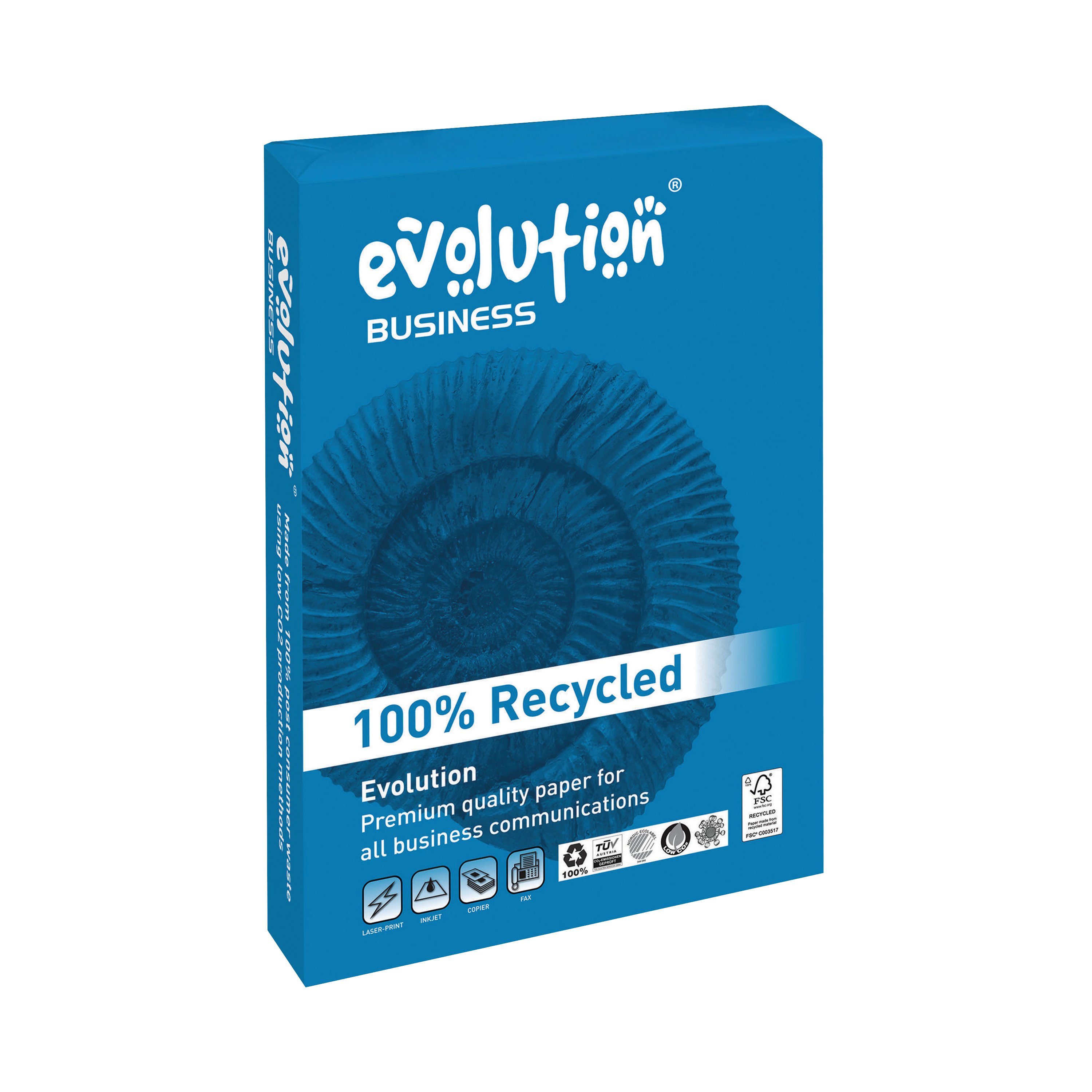 Image of Evolution White A4 Business Recycled Paper 90gsm (500 Pack) EVBU2190