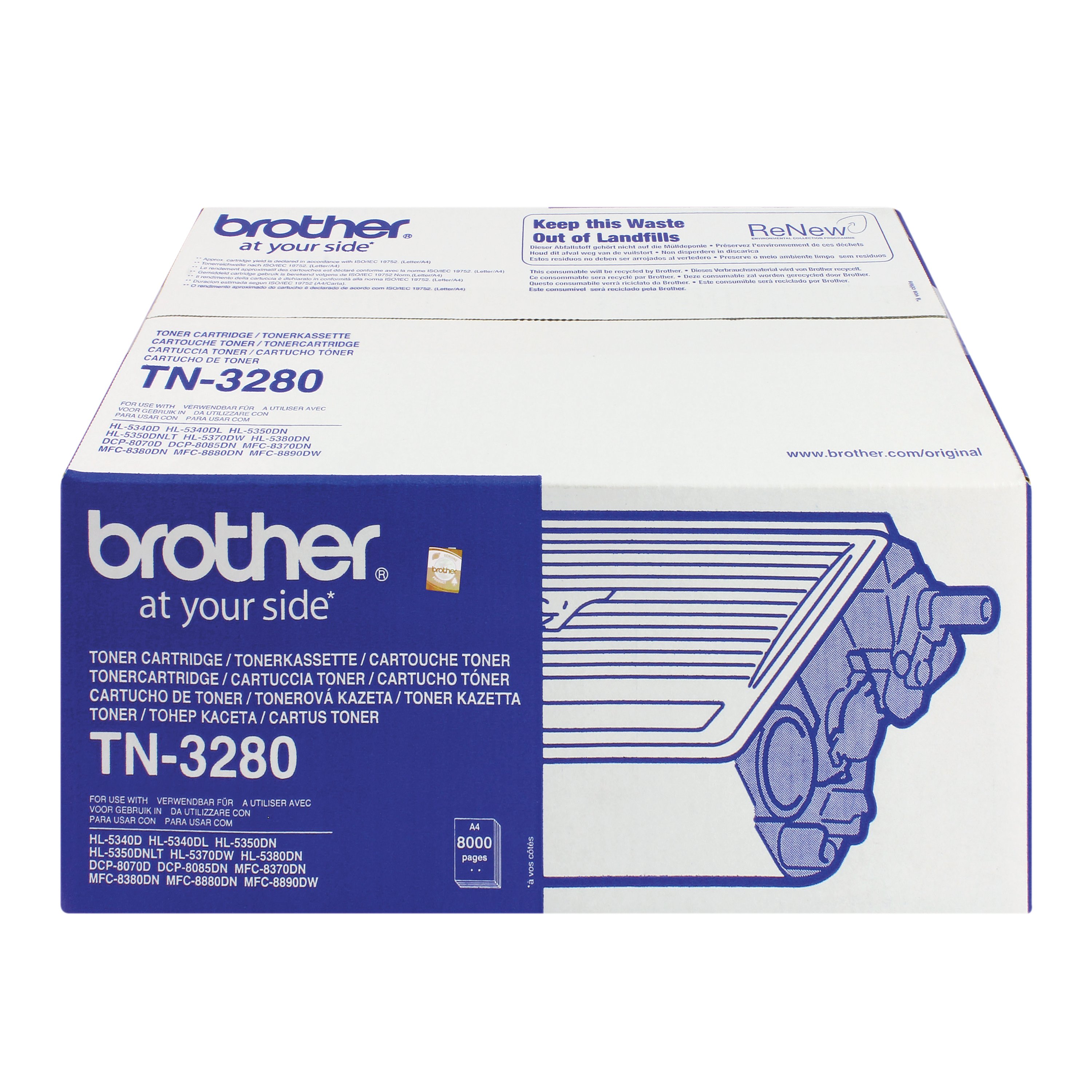 Image of Brother TN-3280 Toner Cartridge High Yield Black TN3280