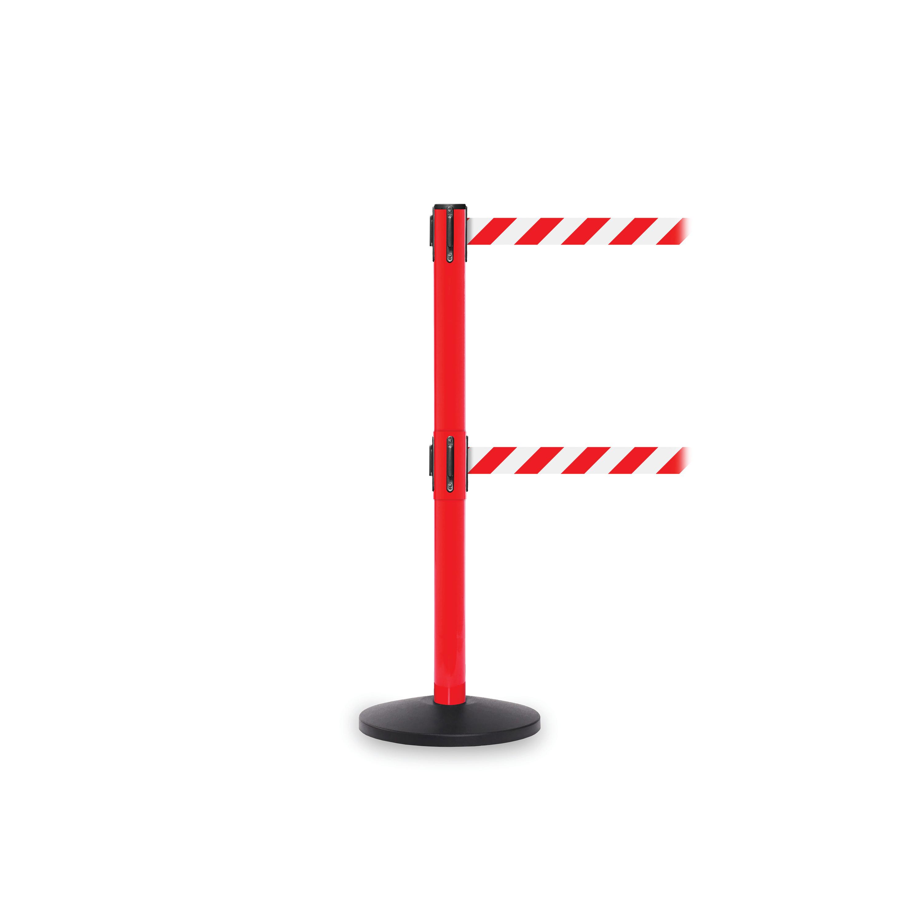 SafetyMaster 450 Twin Red Post Danger Red/White 3.4m Pack 2