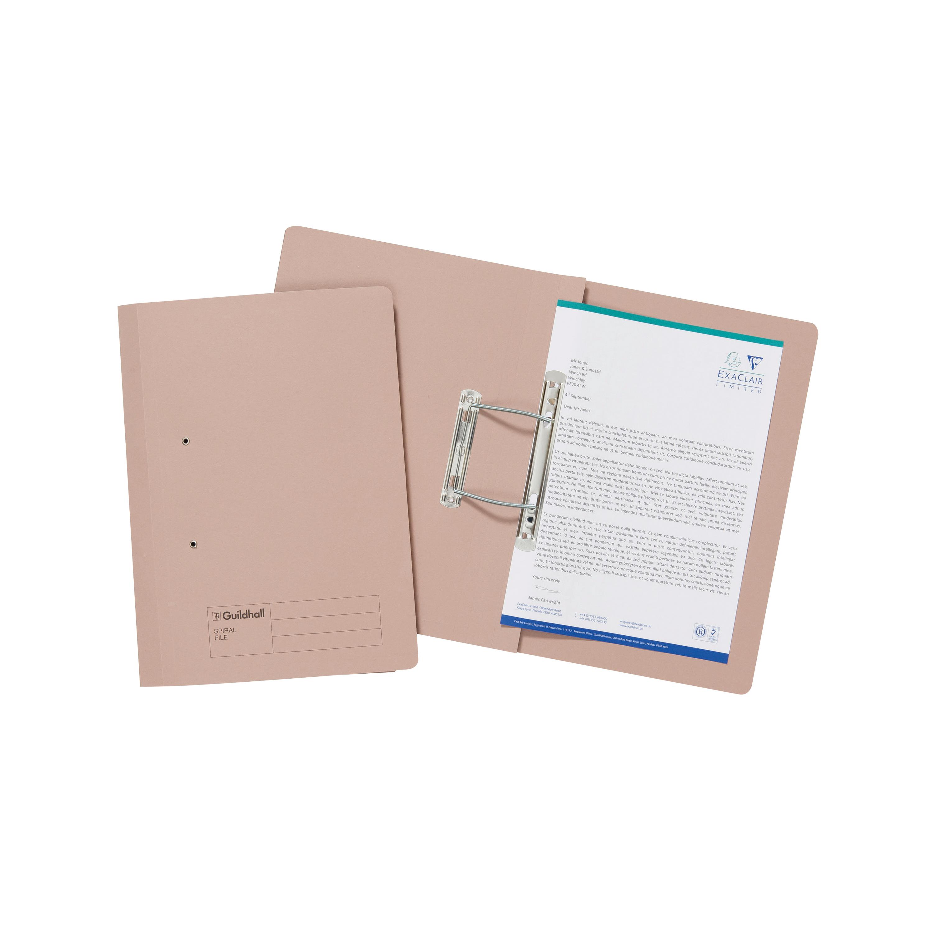 Buff File Storage Exacompta Guildhall Transfer File 285gsm Foolscap Buff (Pack of 25) 346 ...