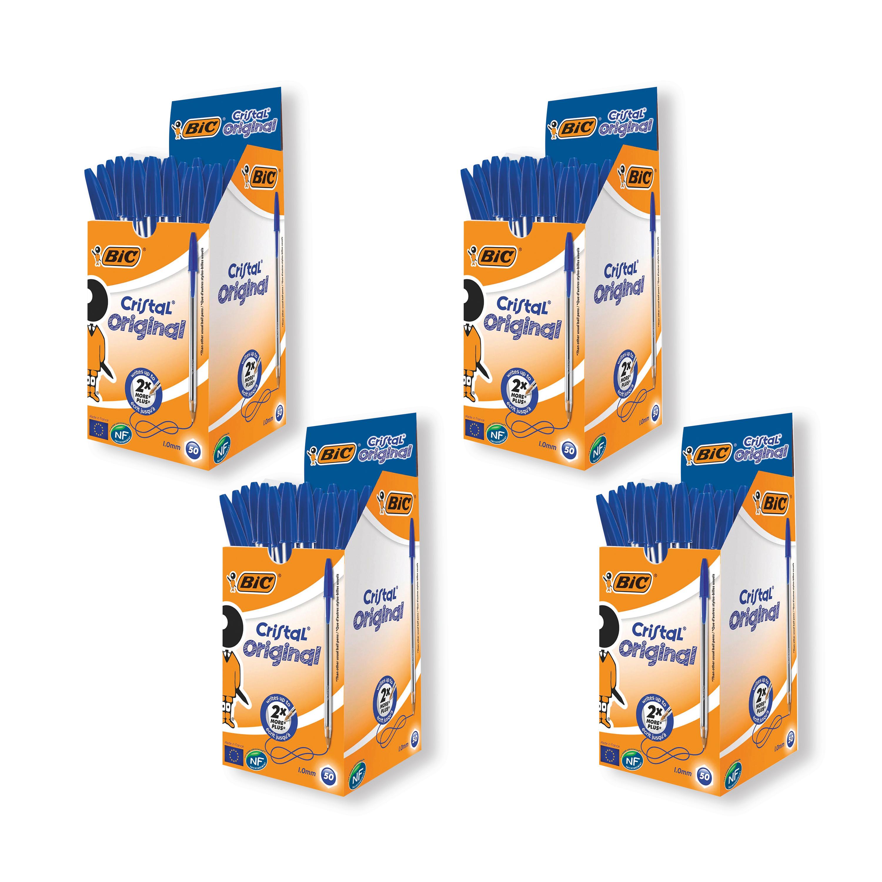 Bic Cristal Ballpoint Pen Medium Blue Pack of 50 4 For 3