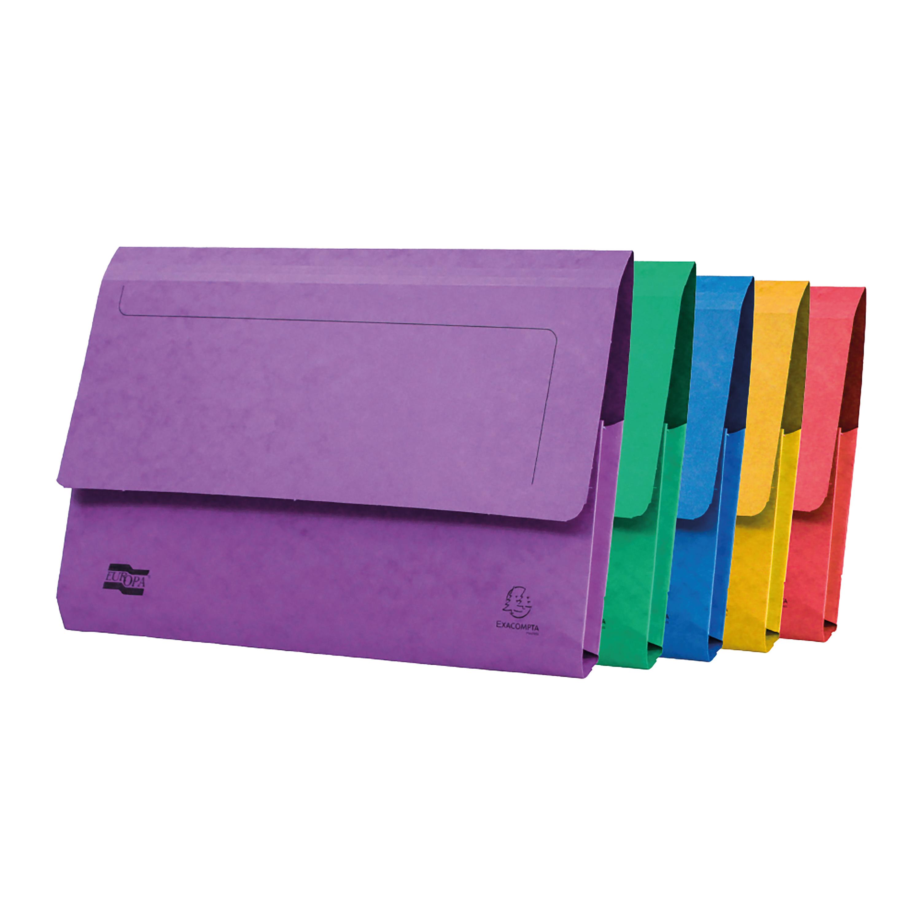 Wallet Assortment Exacompta Europa Pocket Wallet Foolscap Assorted A Pack of 25 4790