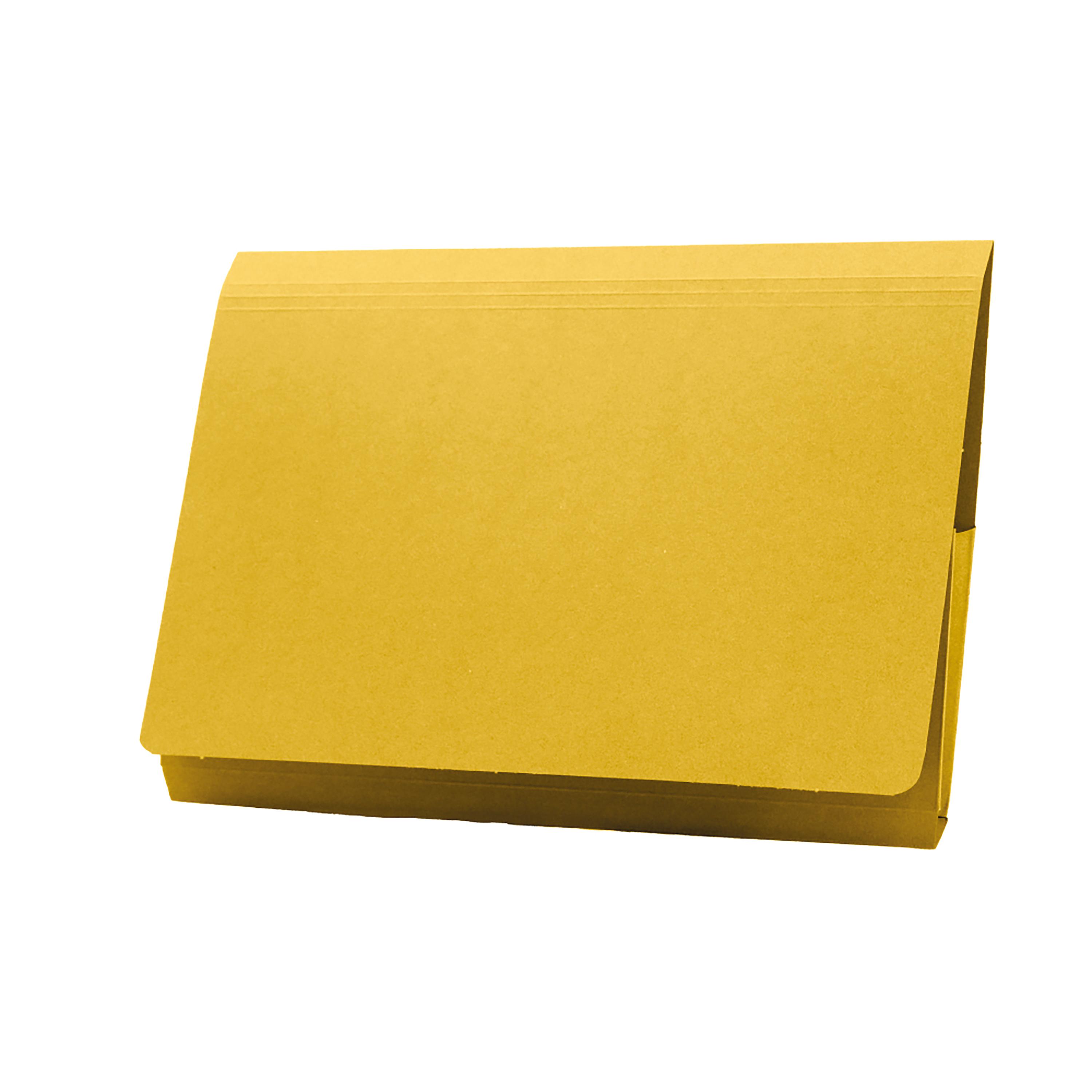 Exacompta Guildhall Full Flap Pocket Wallet Foolscap Yellow (Pack of 50 ...